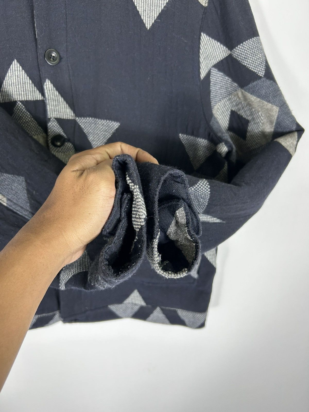 Zara ZARA Geometric Pattern Padded Jacket Abstract Triangle Print Size US L / EU 52-54 / 3 - 8 Thumbnail