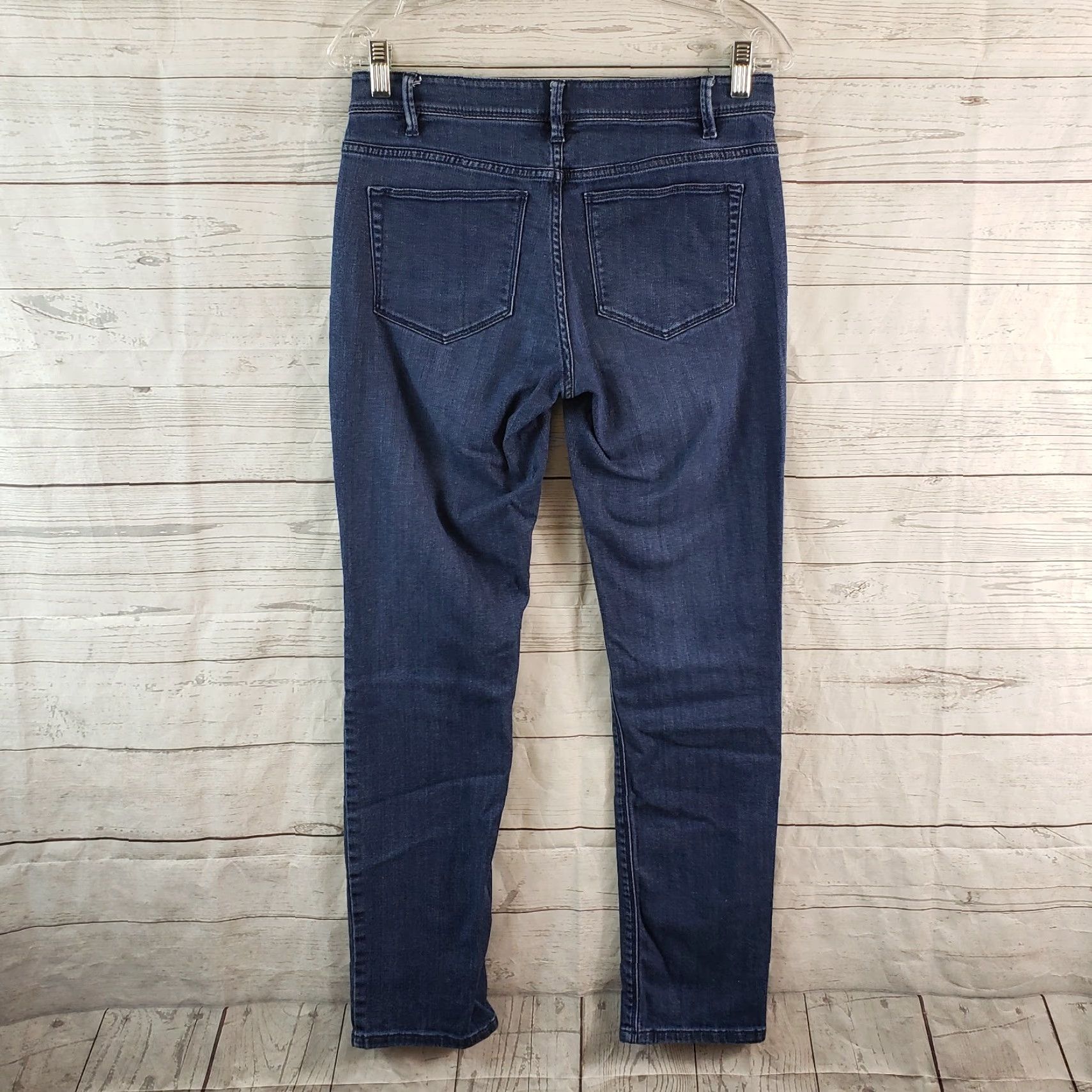 J. Jill J. Jill Womens Slim Leg Jeans 6 Blue Dark Wash Low Rise Denim Cotton Blend Inseam 29.5" Vintage No Size 28" / US 6 / IT 42 - 3 Thumbnail