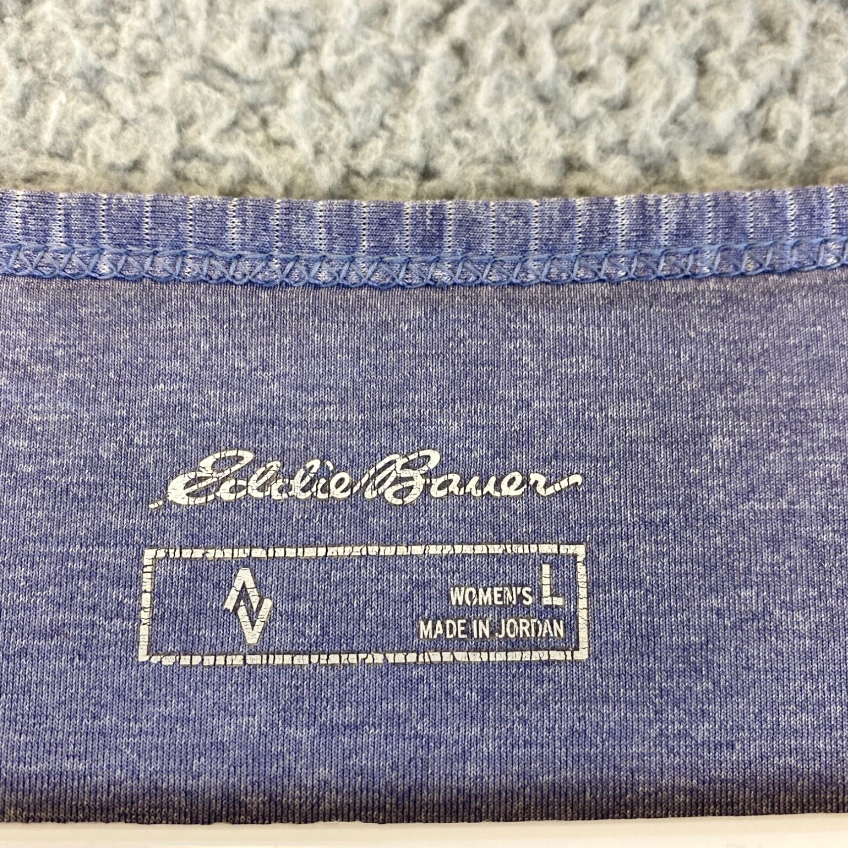 Eddie Bauer Eddie Bauer Women Active T-Shirt L Lavender Crew Neck Short Sleeve Pullover Knit Stretch Summer Size L / US 10 / IT 46 - 2 Thumbnail