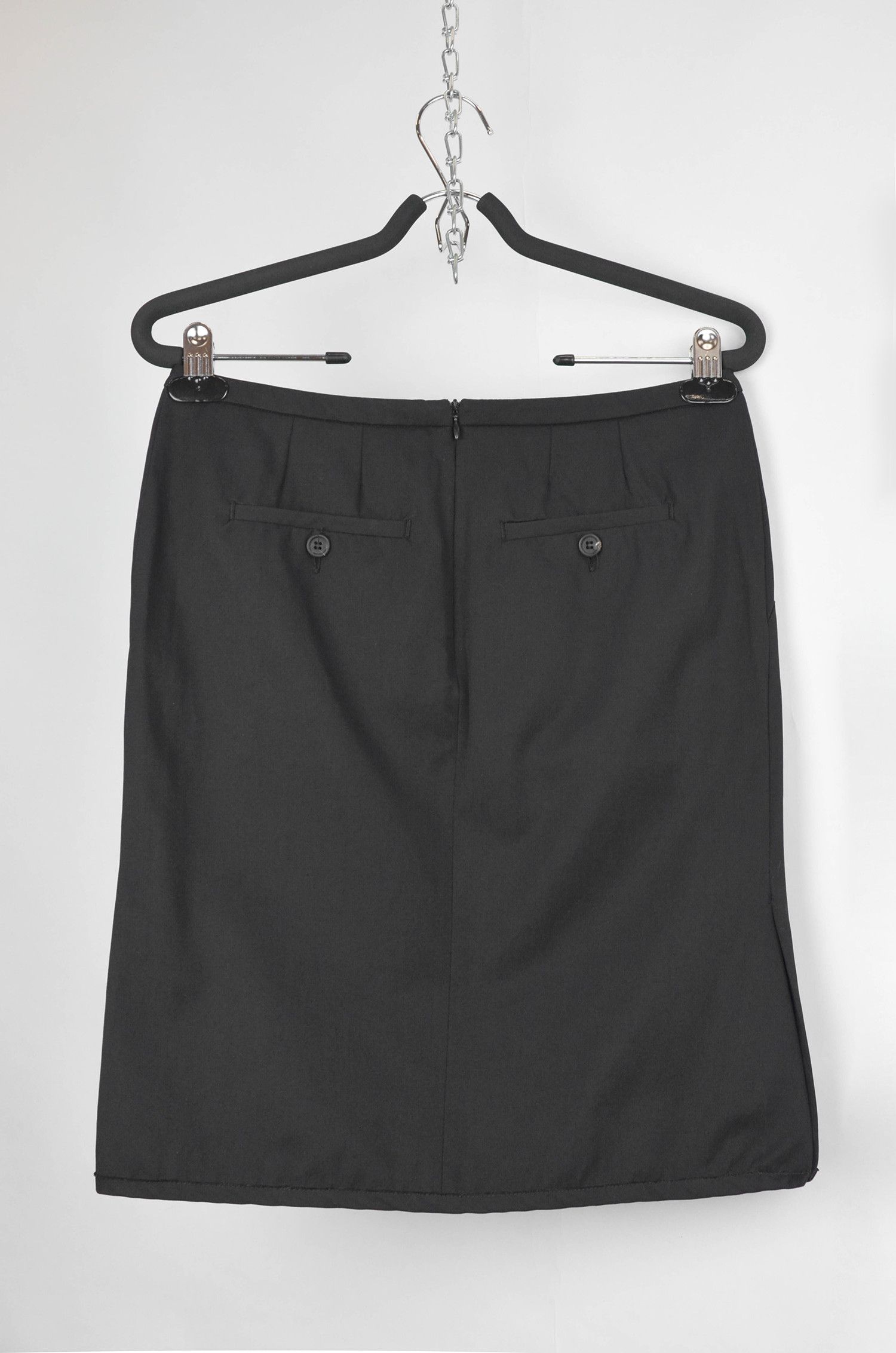 Miu Miu Miu Miu 2007 Wool Pencil Skirt Black - Size IT38 Size 26" / US 2 / IT 38 - 2 Thumbnail