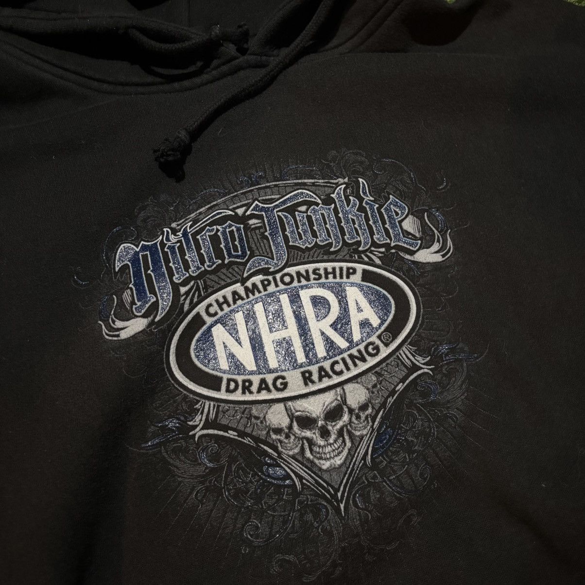 Vintage Vintage Y2K NHRA hoodie size XL Skull Flames Nitro Junkie Size US XL / EU 56 / 4 - 2 Thumbnail