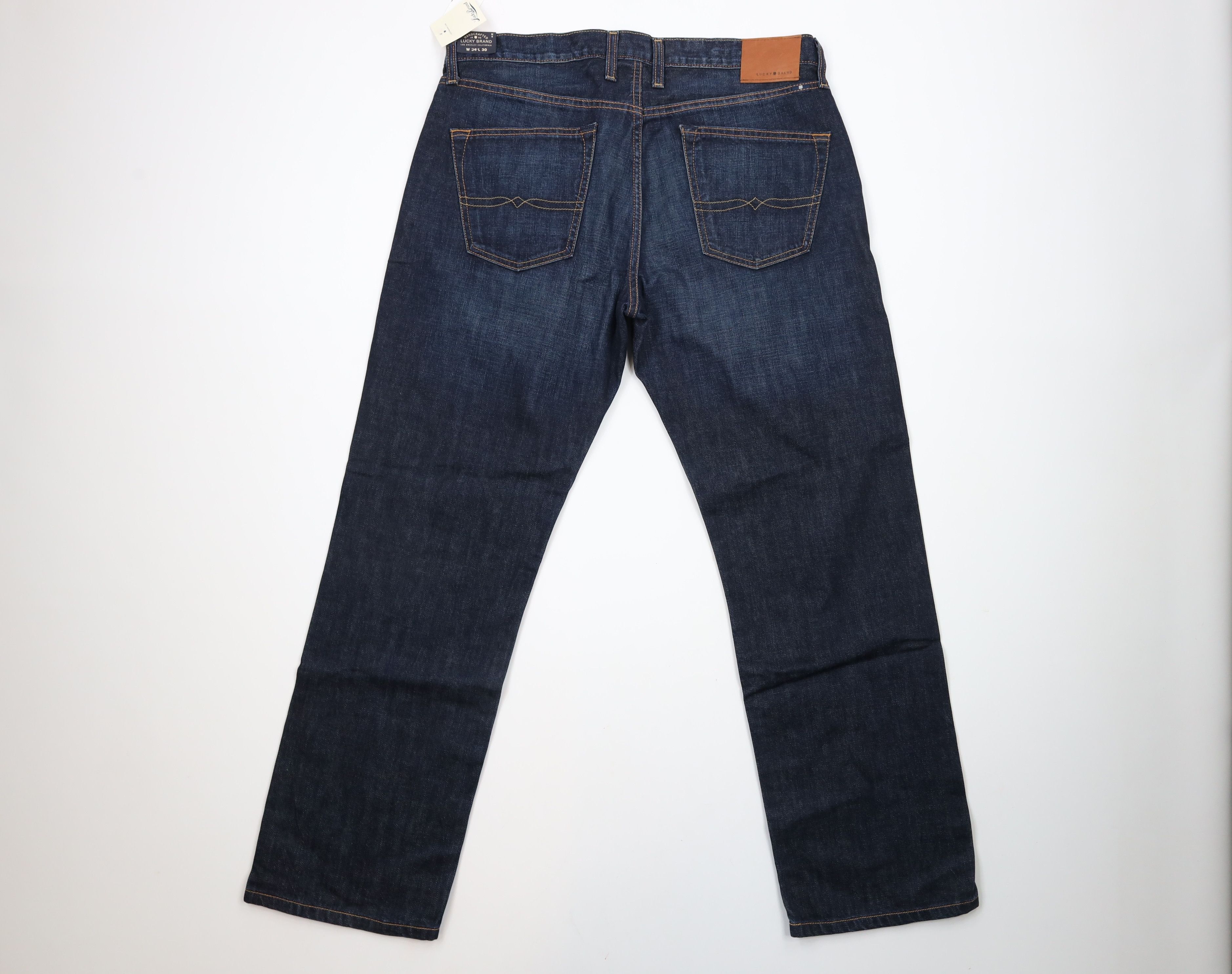 Lucky Brand × Vintage New Lucky Brand Original Straight Leg Denim Jeans Pants Blue Size US 34 / EU 50 - 6 Thumbnail