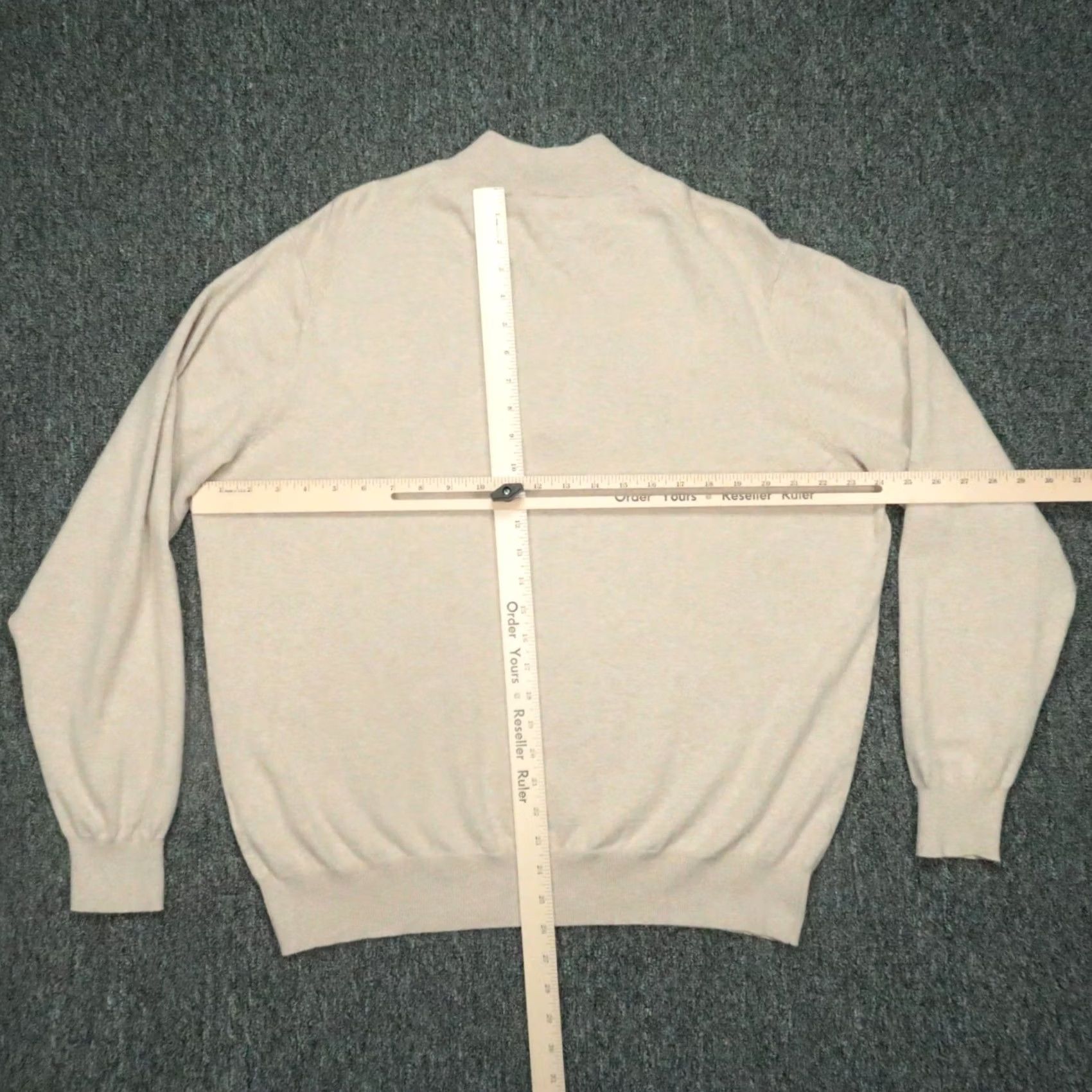 Peter Millar Peter Millar Sweater Men XL Khaki Tan Crown Soft Quarter Zip Pullover Jumper Size US XL / EU 56 / 4 - 6 Thumbnail