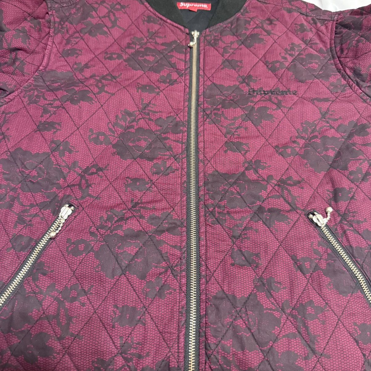 Supreme SS17 Supreme Rose Quilted Lace Bomber Jacket Large Size US L / EU 52-54 / 3 - 5 Thumbnail