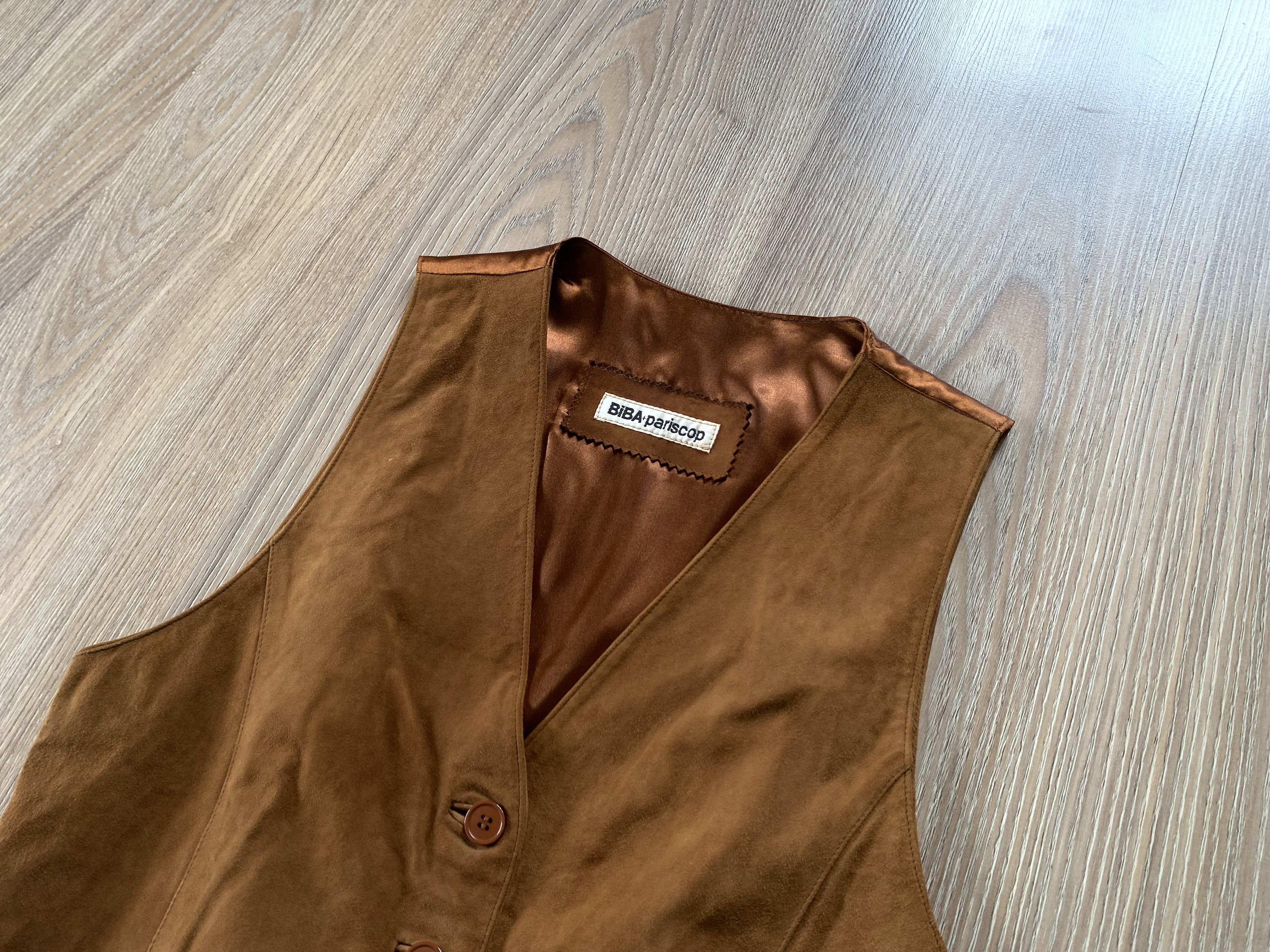 Vintage Biba Pariscop Vintage Combined Suede Vest Size US M / EU 48-50 / 2 - 4 Thumbnail
