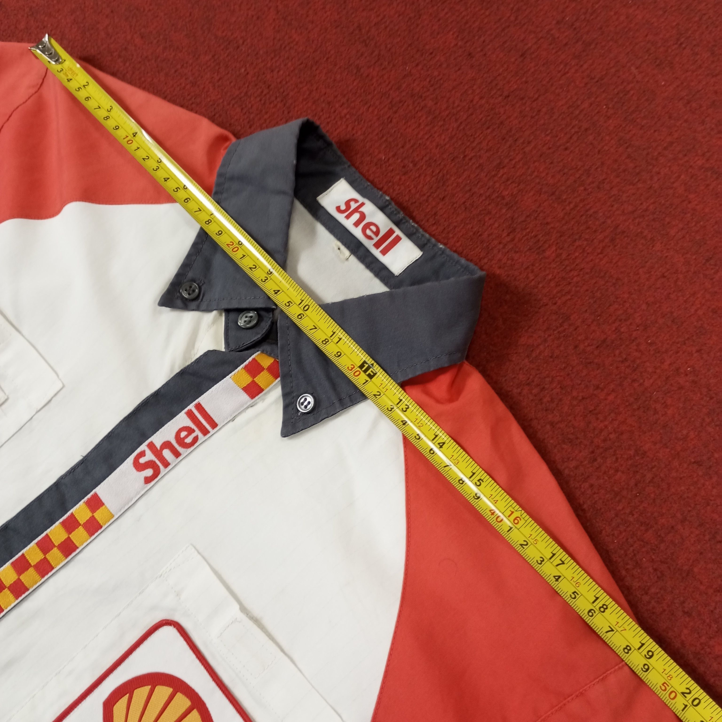 Vintage Shell Logo Design Workwear Working Shirt Size US L / EU 52-54 / 3 - 11 Thumbnail