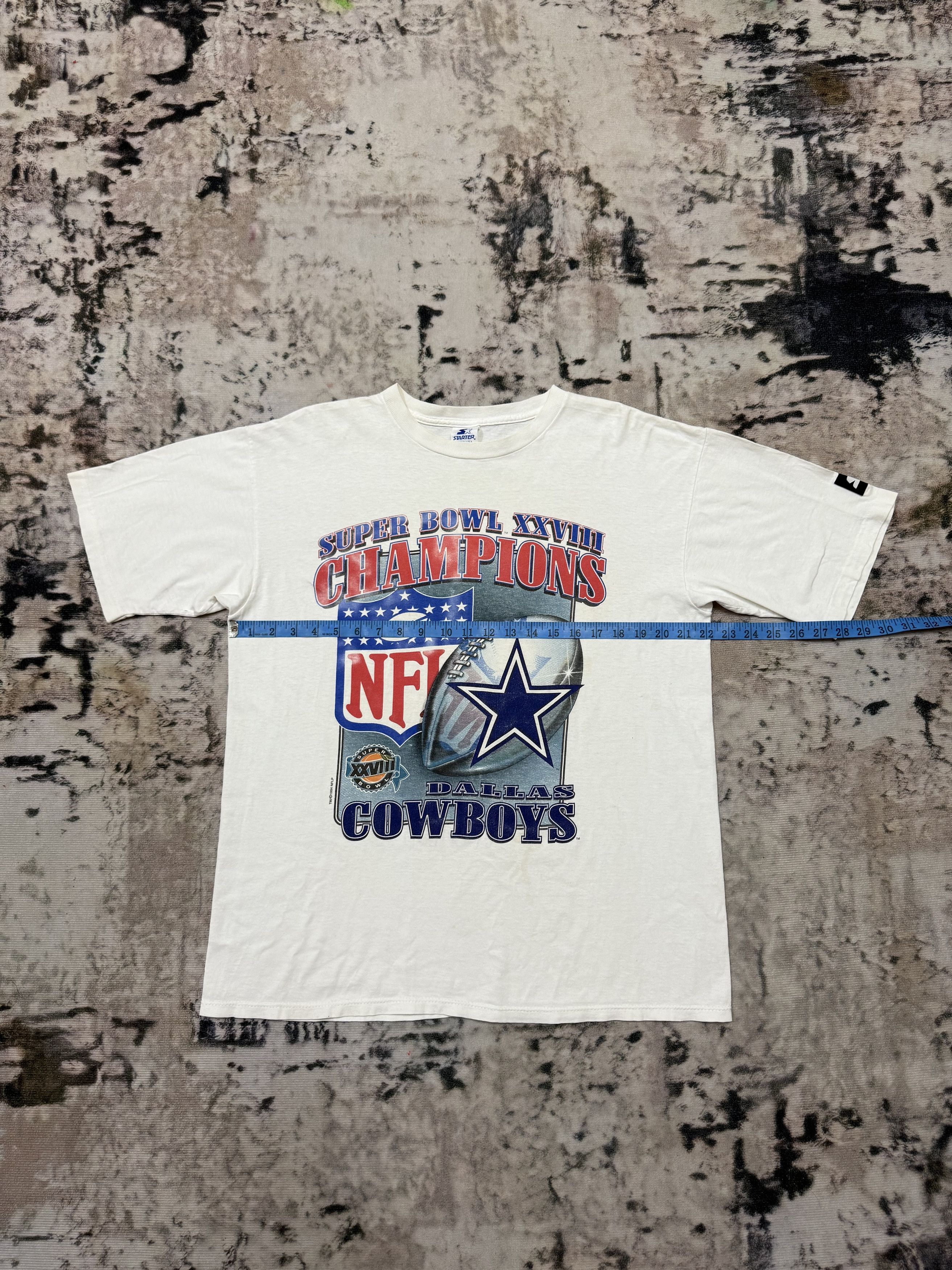 Starter × Vintage Vintage 90s Nflp Dallas Cowboys Super Bowl Starter Tshirt Size US L / EU 52-54 / 3 - 13 Thumbnail