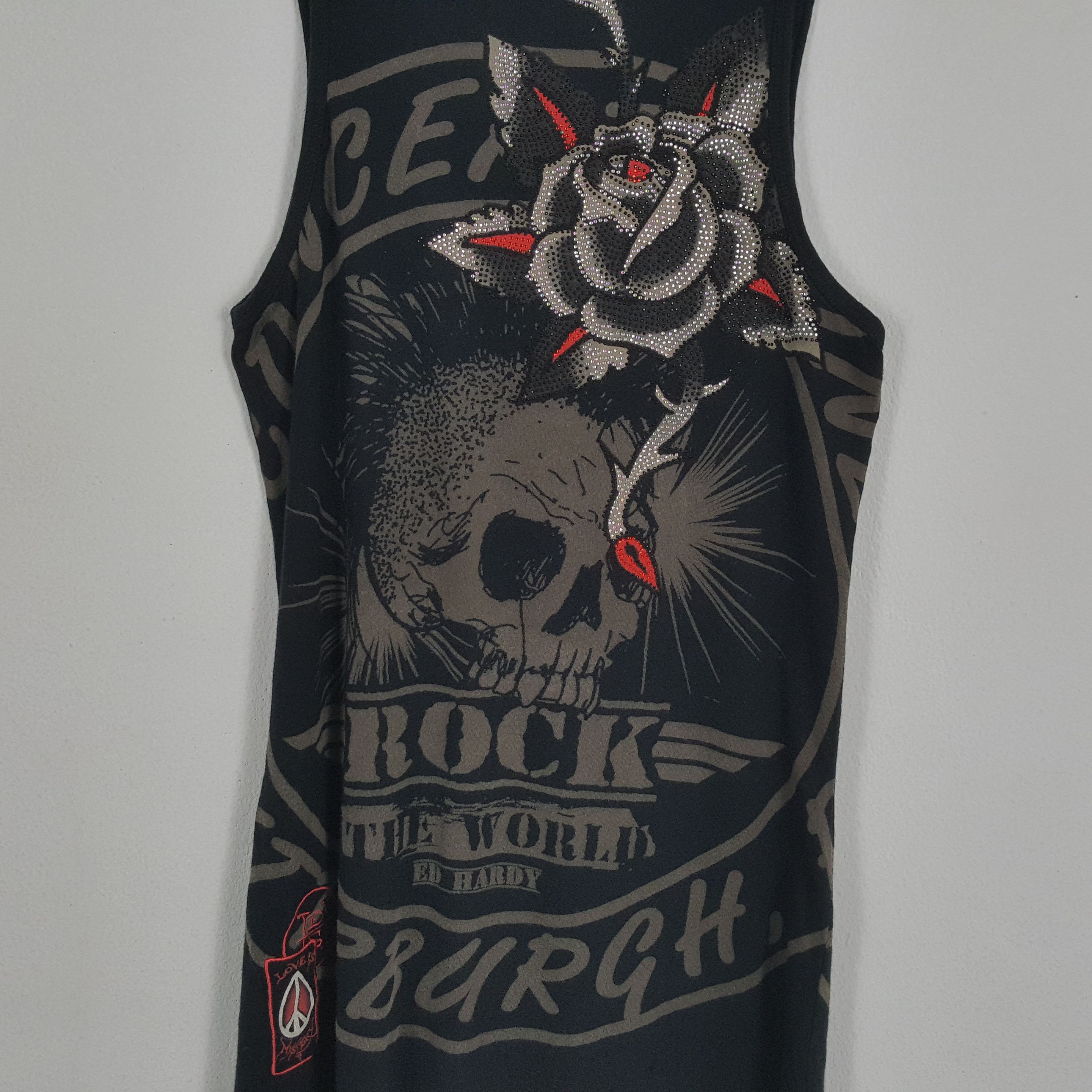 Christian Audigier × Ed Hardy × Vintage ED HARDY by CHRISTIAN AUDIGIER Rock Punk Style Tank Top Size US XS / EU 42 / 0 - 4 Thumbnail