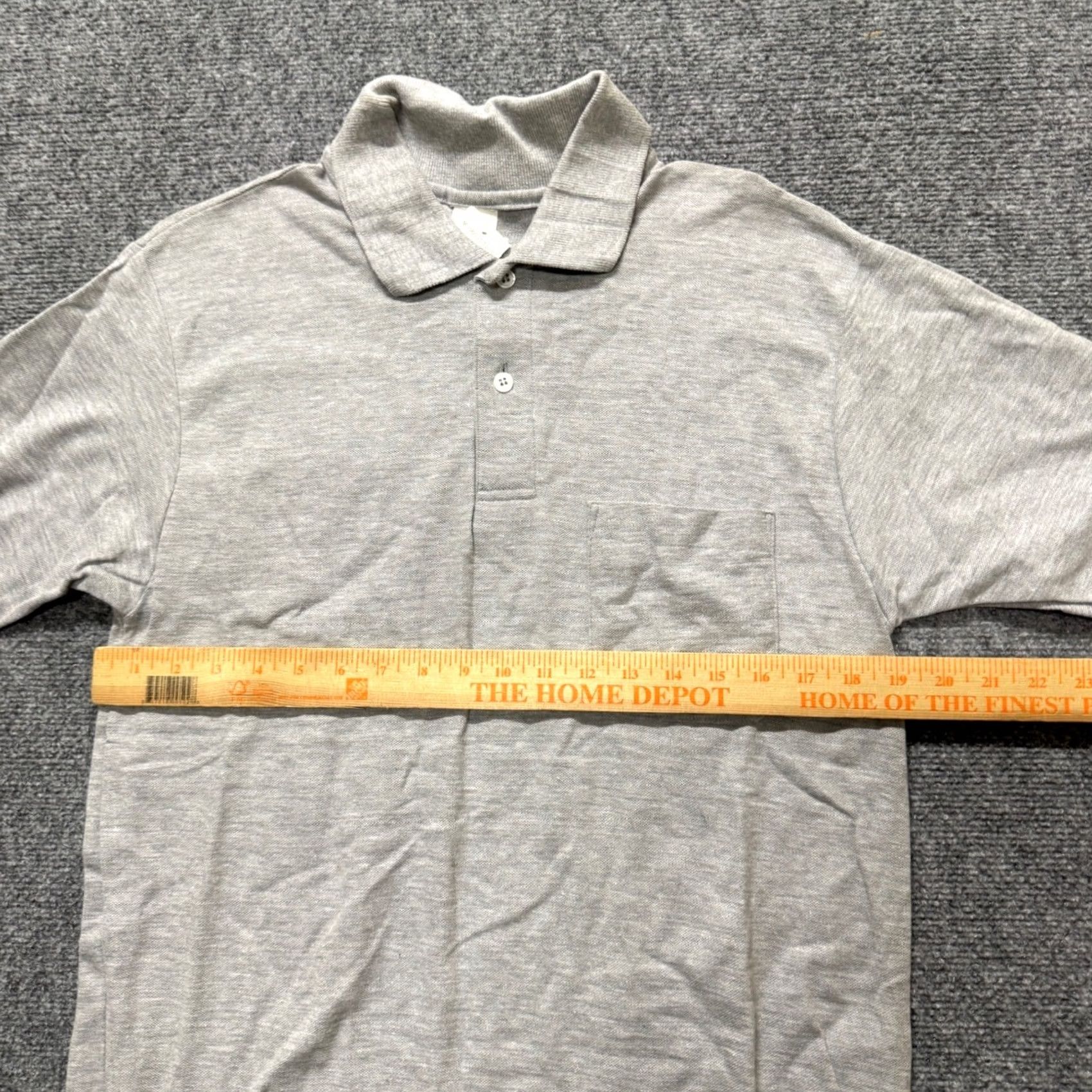 The Unbranded Brand VTG The Unbranded Brand Polo Shirt Men Medium Gray Cotton Blend 1/4 Button Up Single Stitch Shirt Masculine Mens Size US M / EU 48-50 / 2 - 5 Thumbnail