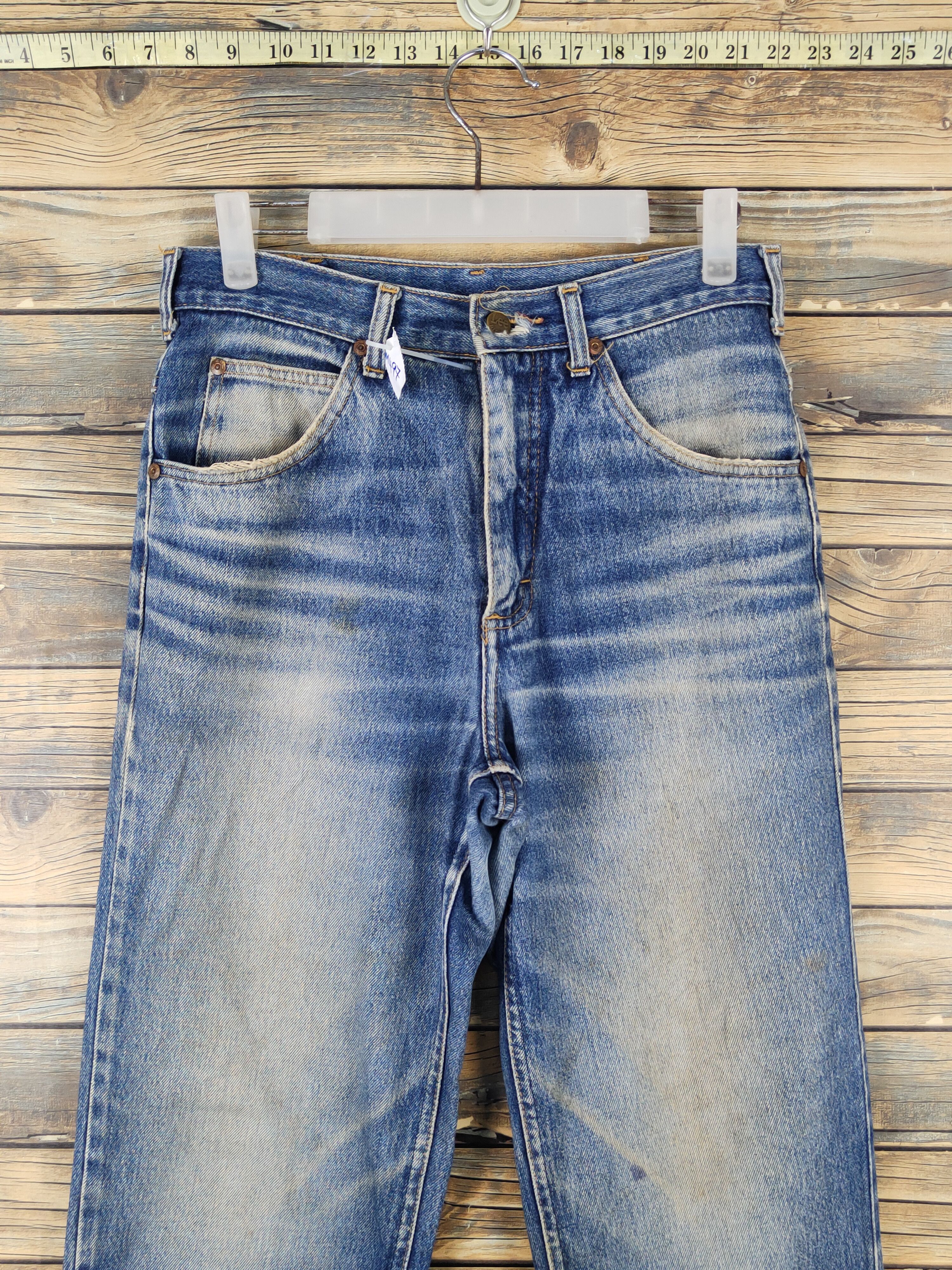 Lee Lee Blue Distressed Ripped vintage denim Jeans #W1497 Size US 29 - 2 Thumbnail