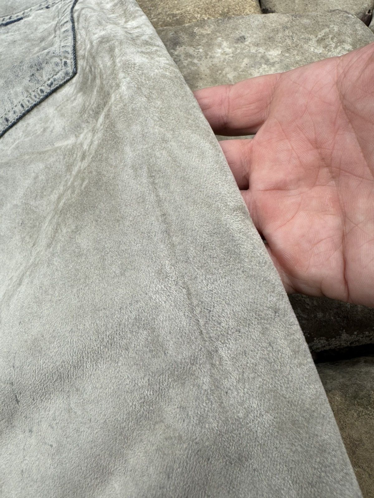 Vintage Vintage Rene Lezard Velour Y2k Distressed Pants Size US 36 / EU 52 - 3 Thumbnail