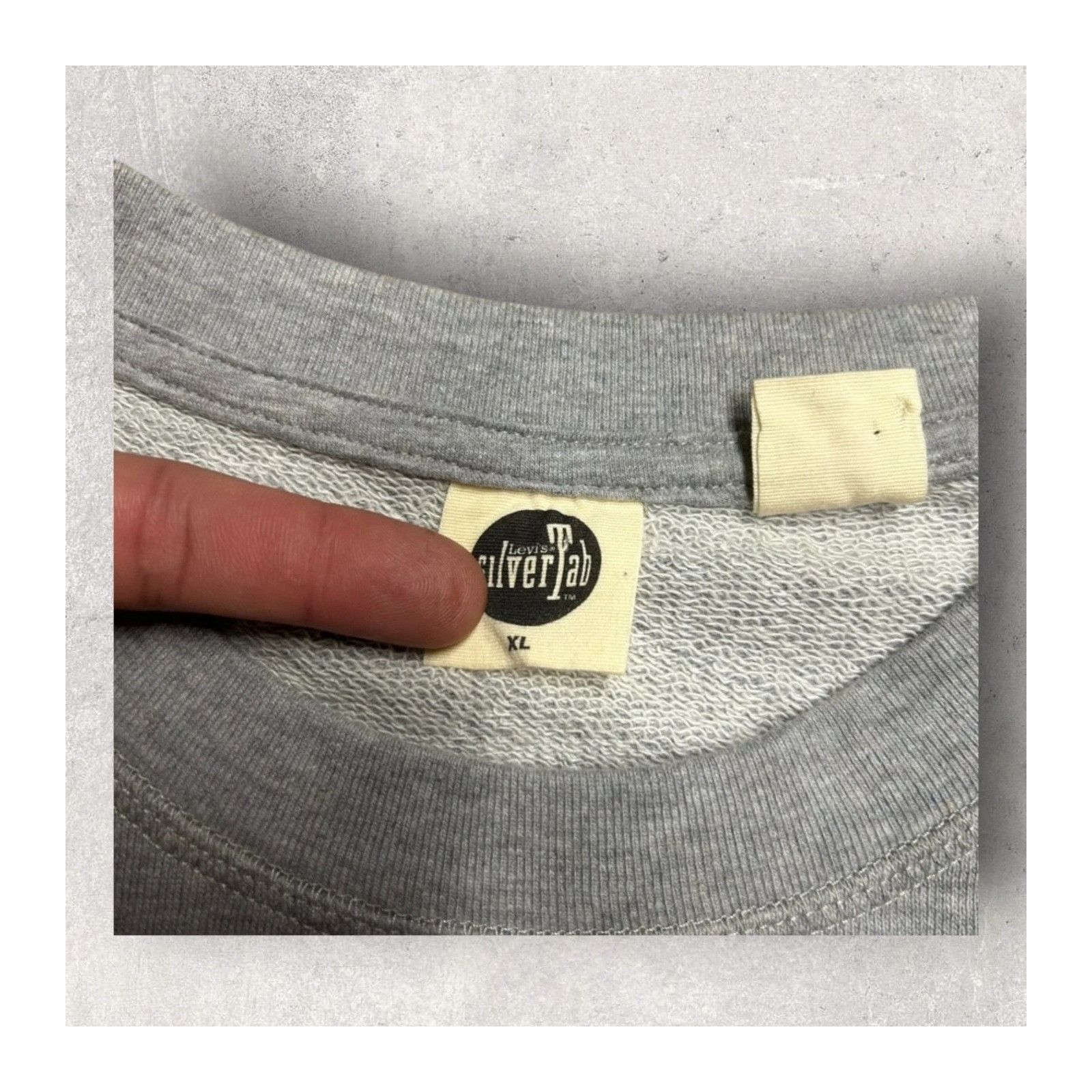 Levi's Levis Sweater Silvertab Mens XL Pullover Gray Crewneck Graph Size US XL / EU 56 / 4 - 3 Thumbnail