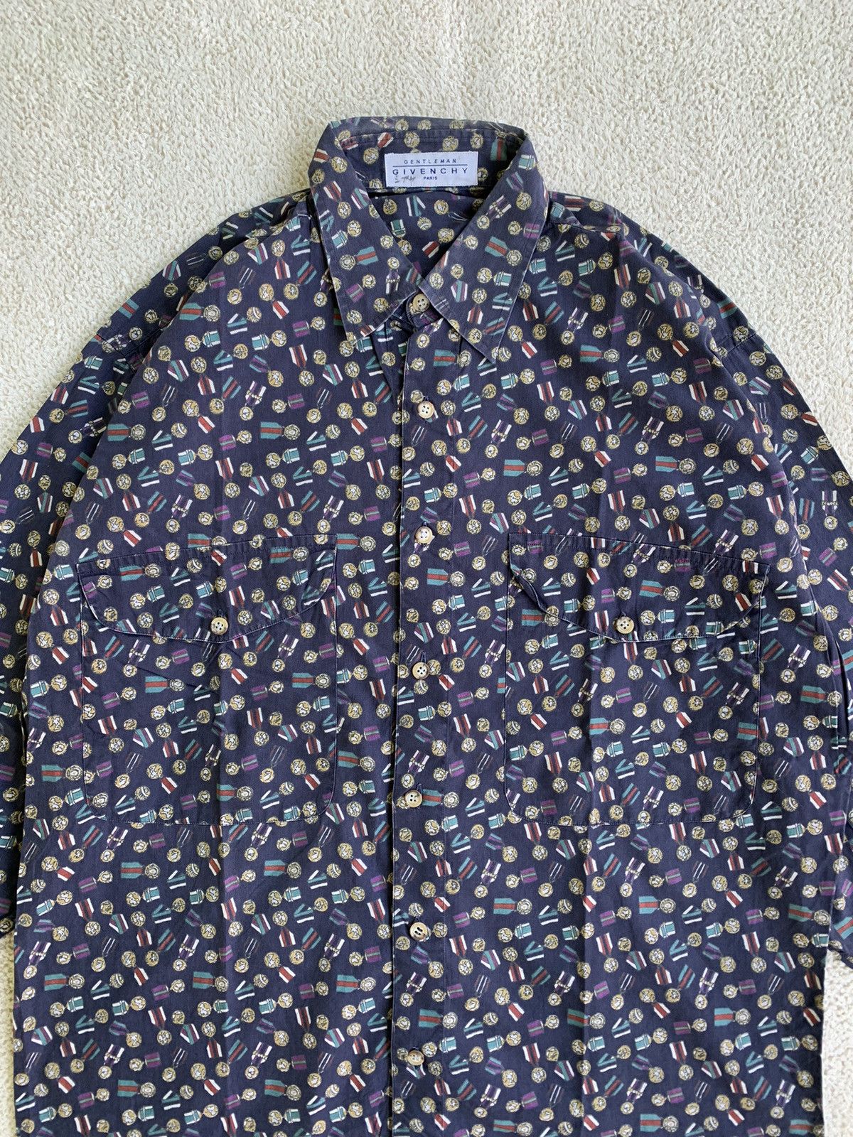 Beauty Beast × Givenchy Givenchy Gentleman Charter Print Vintage Shirt Size US M / EU 48-50 / 2 - 3 Thumbnail