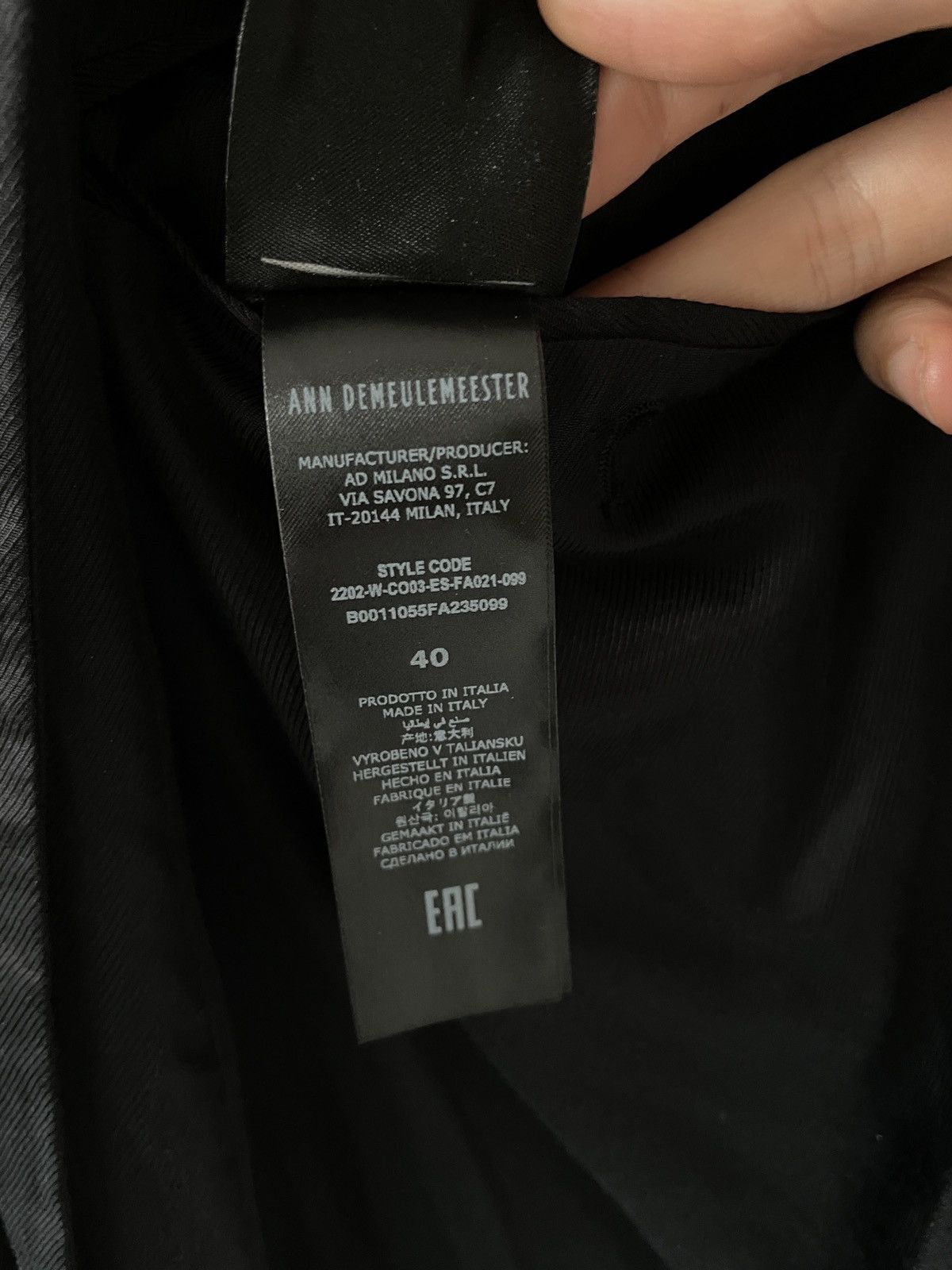 Ann Demeulemeester Ann Demeulemeester Beaded rhinestone coat unisex Size S / US 4 / IT 40 - 7 Thumbnail