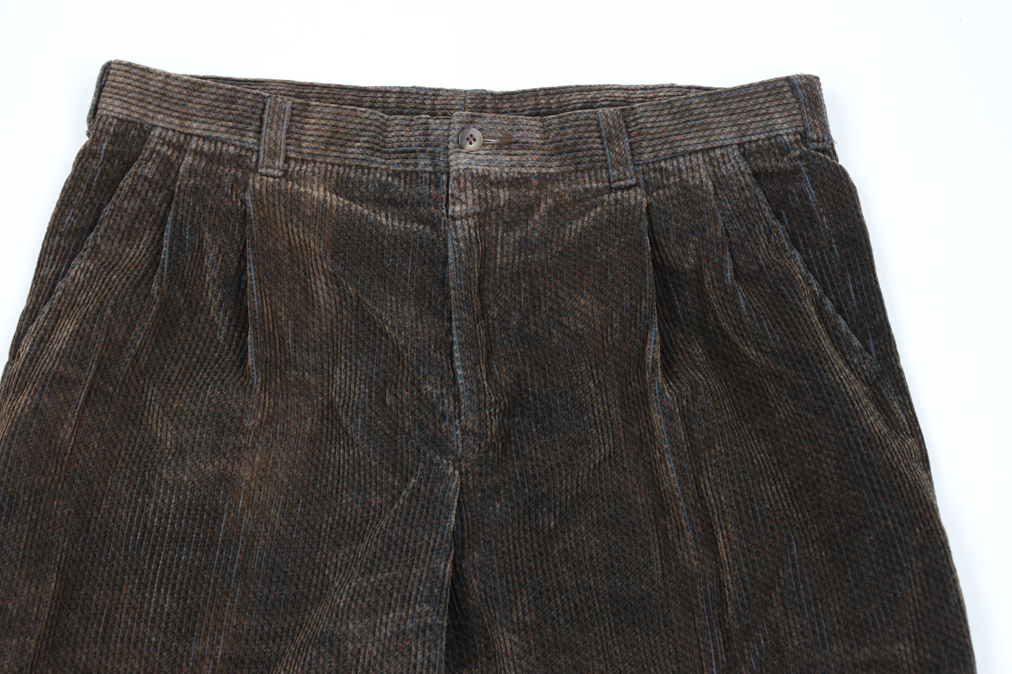 Vintage Vintage 90s Streetwear Fleck Thick Corduroy Chino Pants Size US 36 / EU 52 - 2 Thumbnail