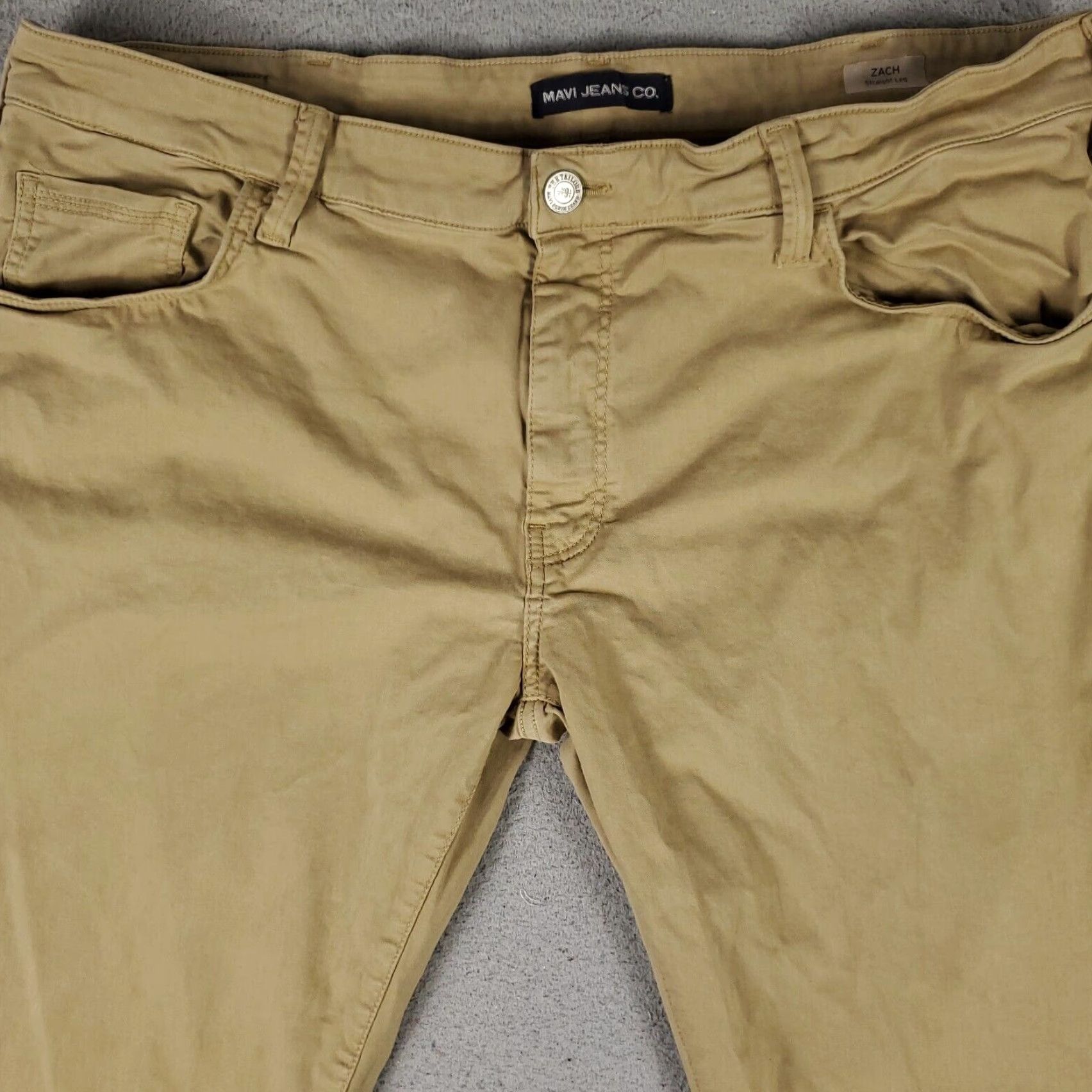 Vintage Mavi Jeans Mens Straight Leg Pants Beige Size 42x28 Regular Fit Cotton Mens Size US 42 / EU 58 - 2 Thumbnail