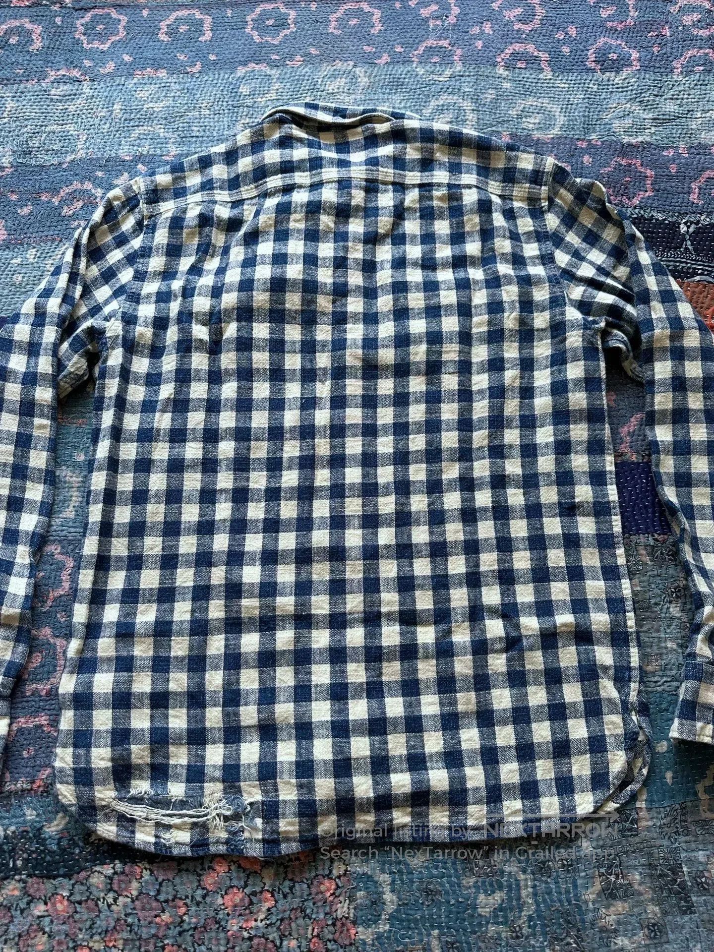 RRL Ralph Lauren RRL Distressed Vintage Check Work Shirt. Size US M / EU 48-50 / 2 - 2 Thumbnail