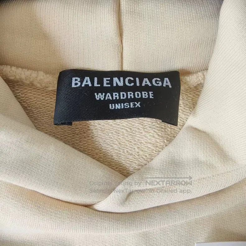 Balenciaga Balenciaga Beige Embroidered Coke Logo Hoodie. Size US XS / EU 42 / 0 - 3 Thumbnail