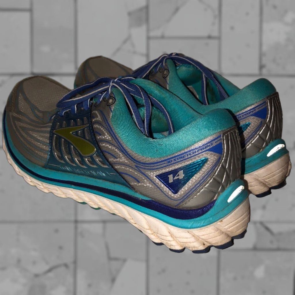 Brooks Brooks Glycerin 14 Women Running Shoes Silver Blue SIZE 10.5 Womens Running Shoes Size ONE SIZE - 1 Thumbnail