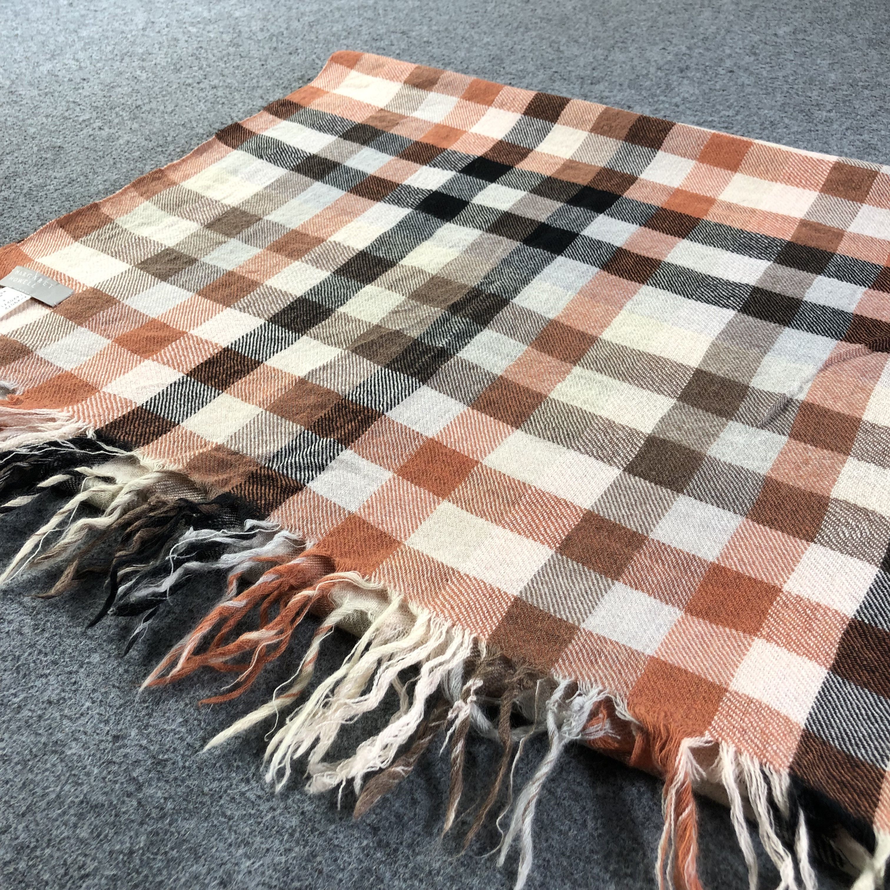 Margaret Howell Margaret Howell Gingham Wool Scarf Muffler Shawl V1250 Size ONE SIZE - 3 Thumbnail