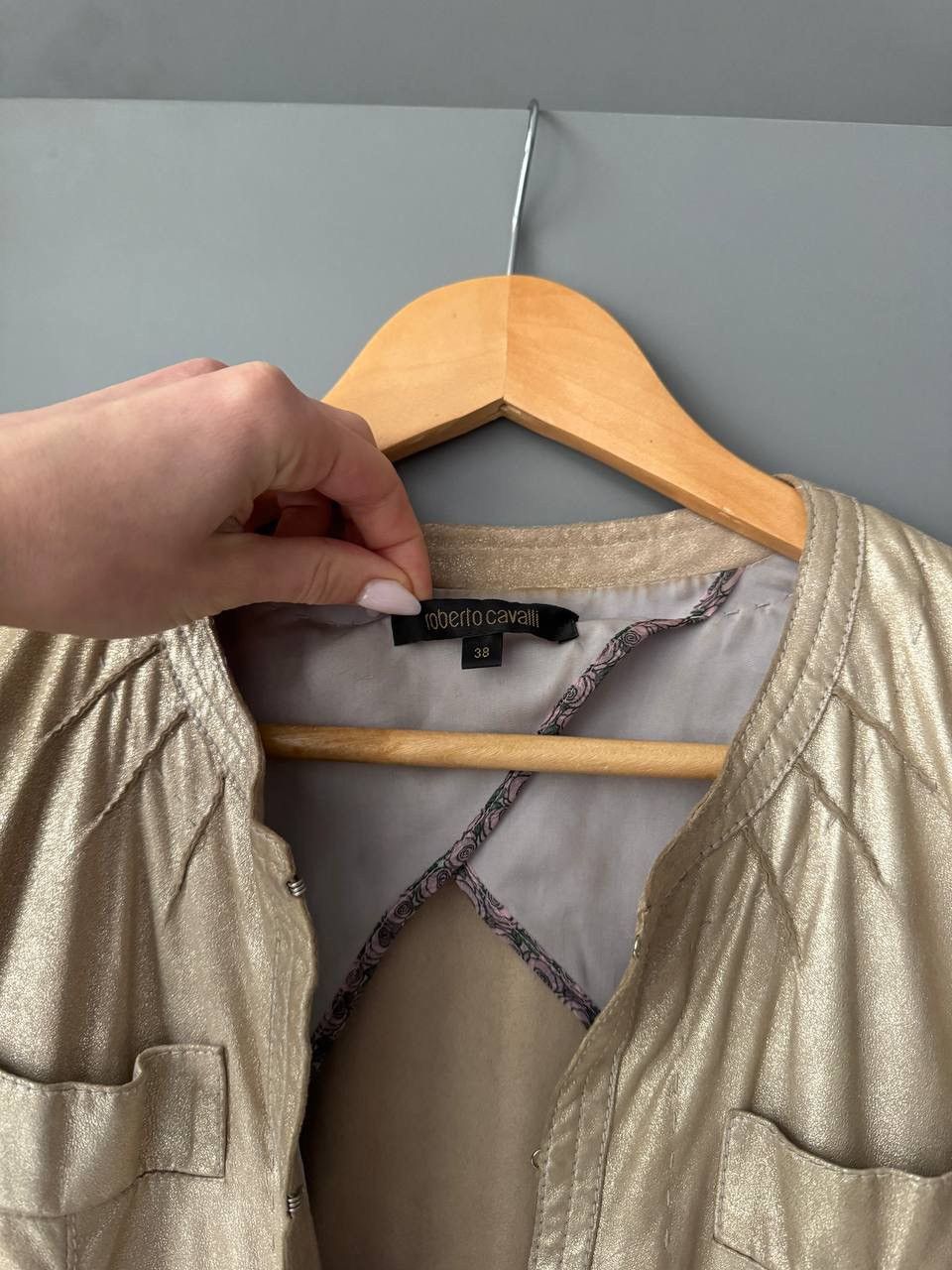 Cavalli Class × Just Cavalli × Roberto Cavalli 00s Cavalli Rockstar Studded Yellow Leather Jacket Size XS / US 0-2 / IT 36-38 - 2 Thumbnail