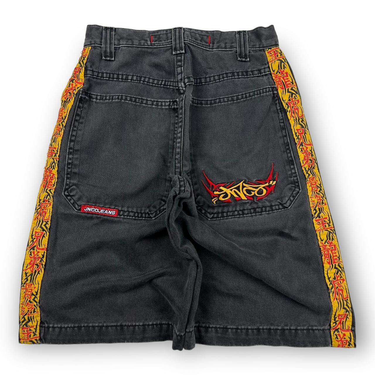 JNCO JNCO Men's Black and Orange Shorts Size US 26 / EU 42 - 1 Thumbnail