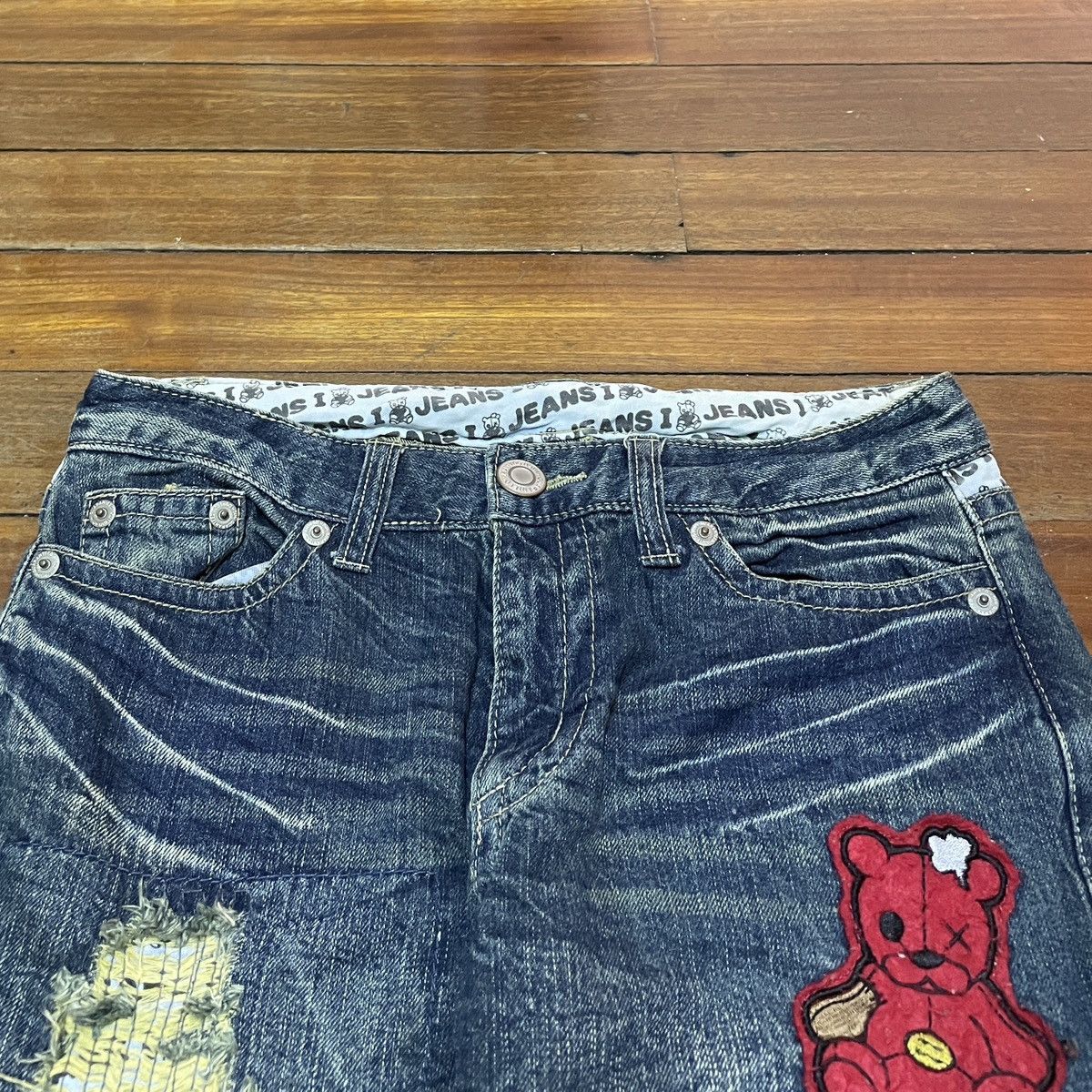 14th Addiction Rare Vintage Japanese Brand I-Jeans Ripped Jeans 2000s Size US 31 - 3 Thumbnail