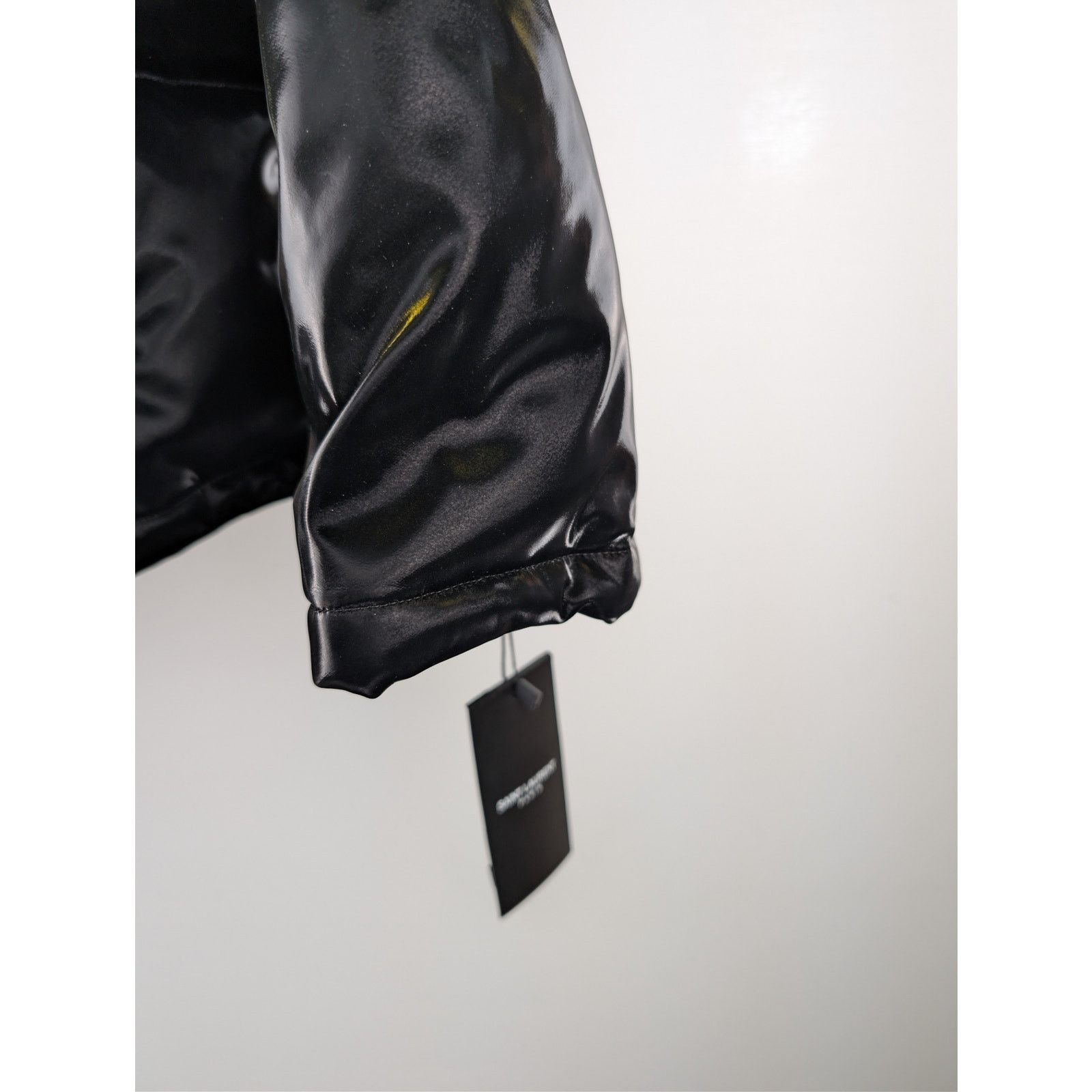 Saint Laurent Paris o1rshd1 CC20 Lacquered Down Puffer Jacket in black technical Size US M / EU 48-50 / 2 - 5 Thumbnail