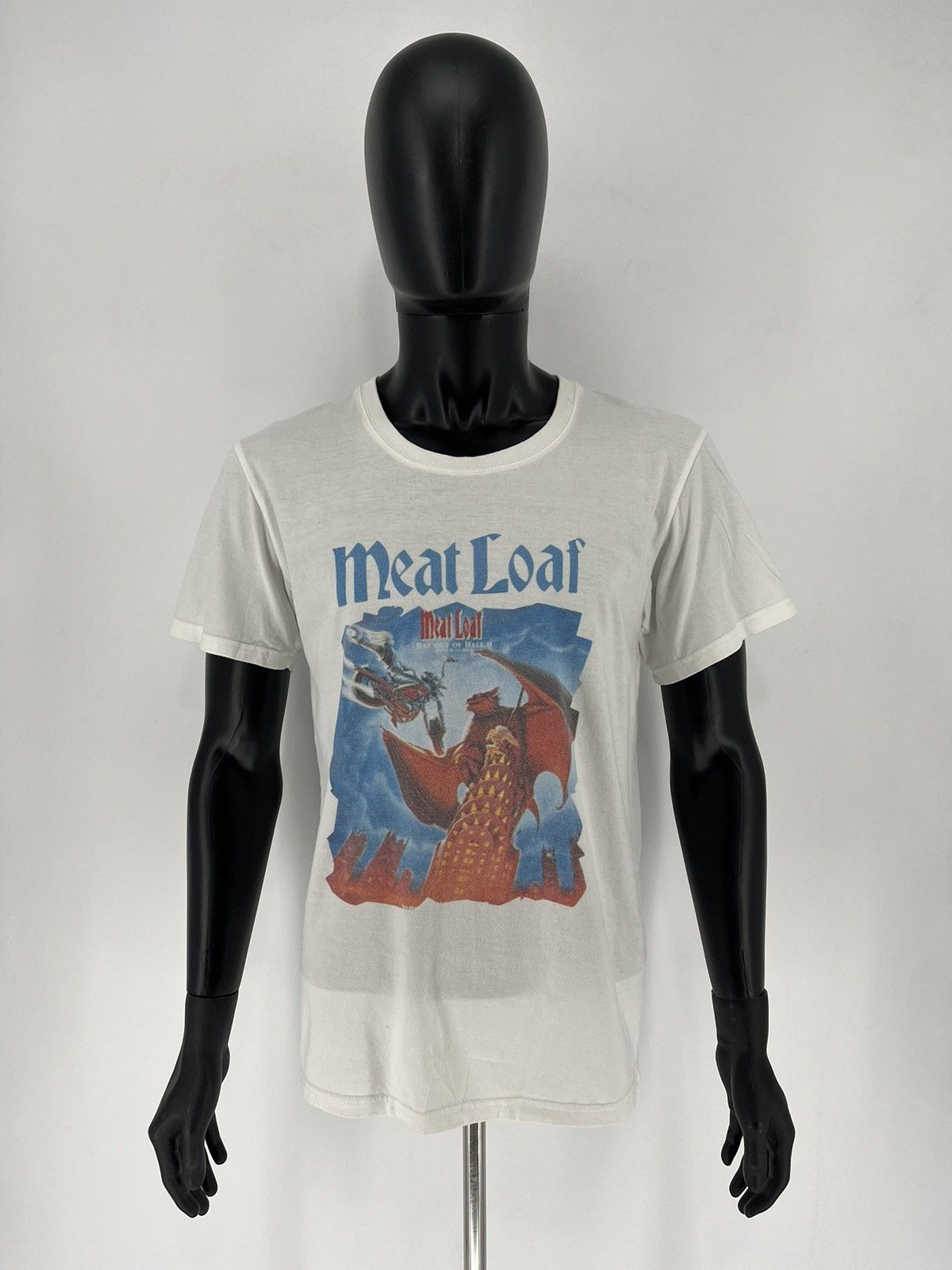 Band Tees × Vintage Vintage 90s Meat Loaf Bat Out Of Hell World Tour Tee Size US M / EU 48-50 / 2 - 3 Thumbnail