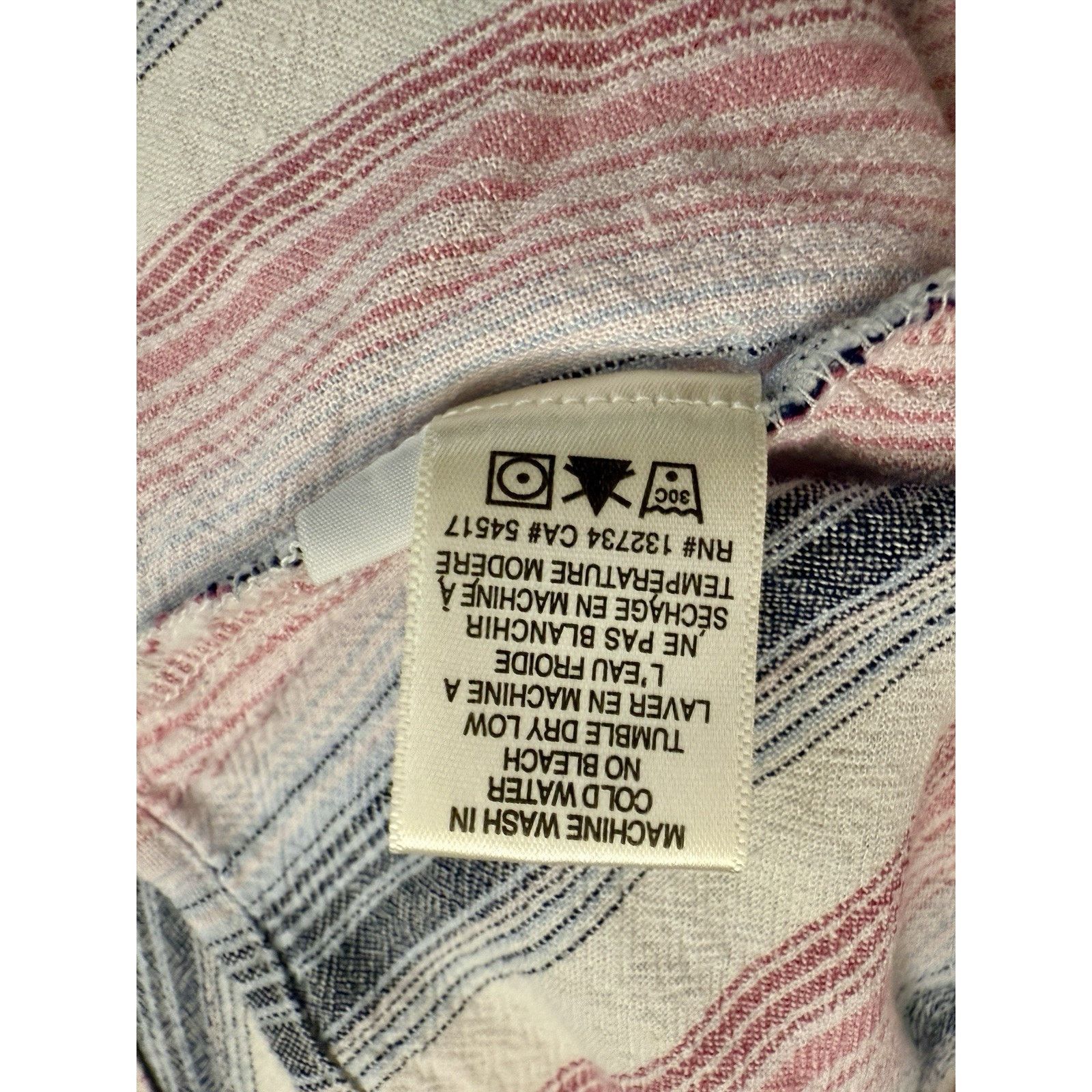 Other Cloth & Stone Anthropologie Womens Rayon Stripe Blouse EUC Size L / US 10 / IT 46 - 11 Thumbnail