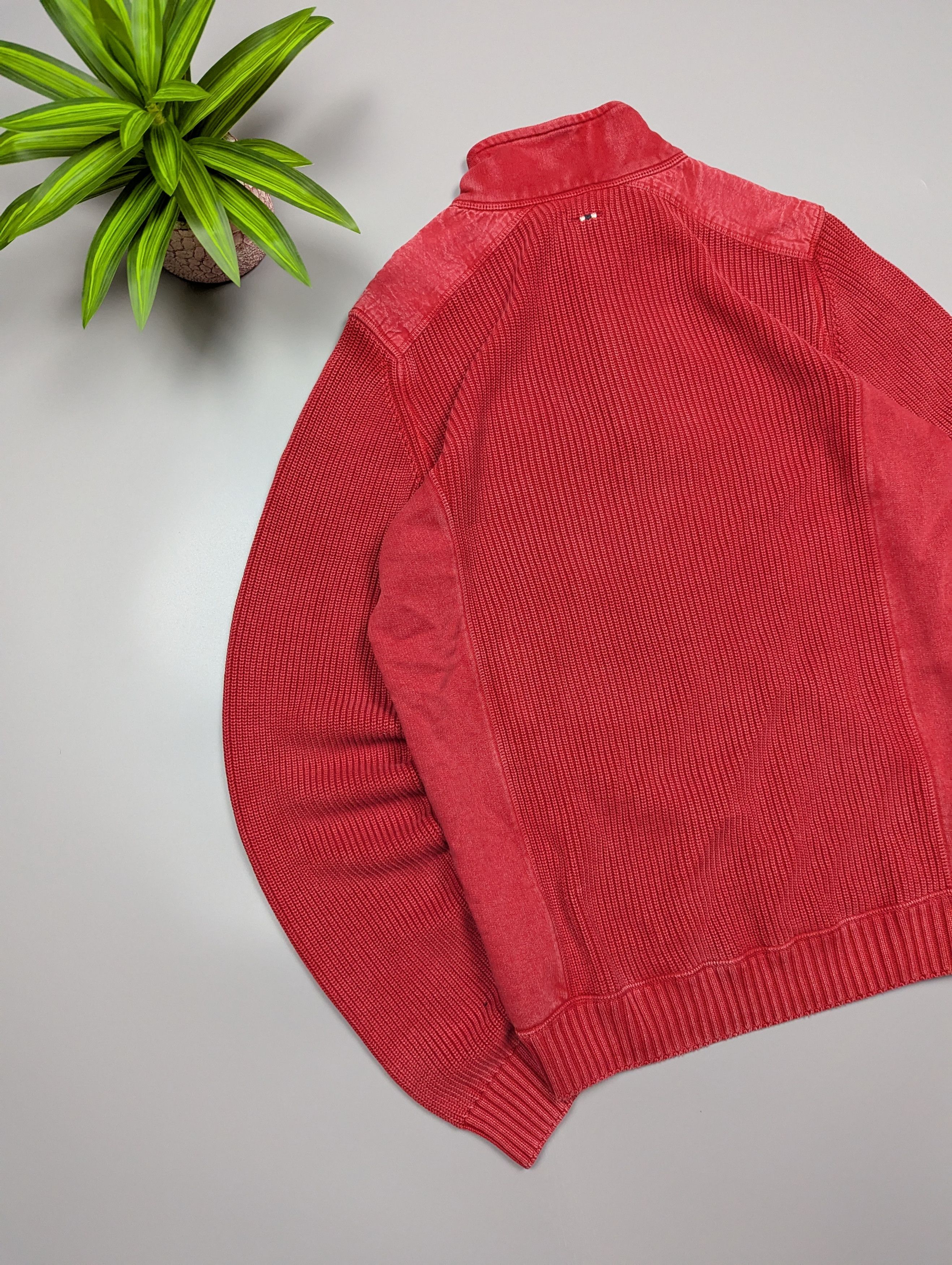 Napapijri NAPAPIJRI Men’s Distressed 1/4 Zip Knitted Sweater Size US M / EU 48-50 / 2 - 8 Thumbnail