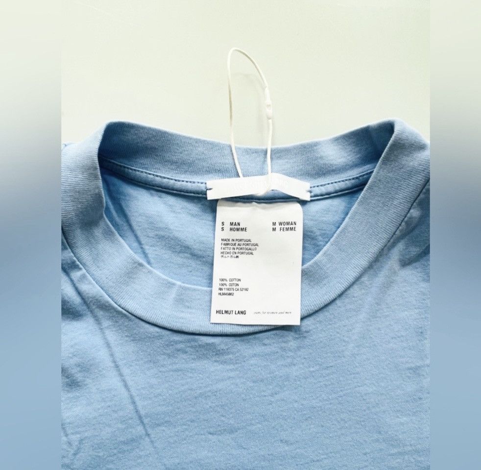 Helmut Lang NEW! HELMUND LANG STANDARD MONOGRAM TEE Sz S in PALE blue Size US S / EU 44-46 / 1 - 7 Thumbnail