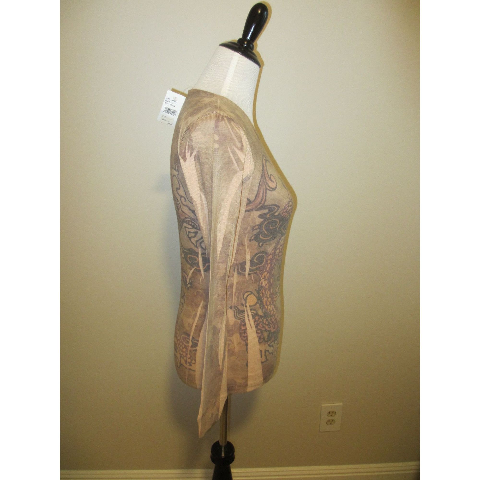 Other Mushka By Sienna Rose Inc Dragon Print Long Sleeve Ribbed To Size M / US 6-8 / IT 42-44 - 2 Thumbnail