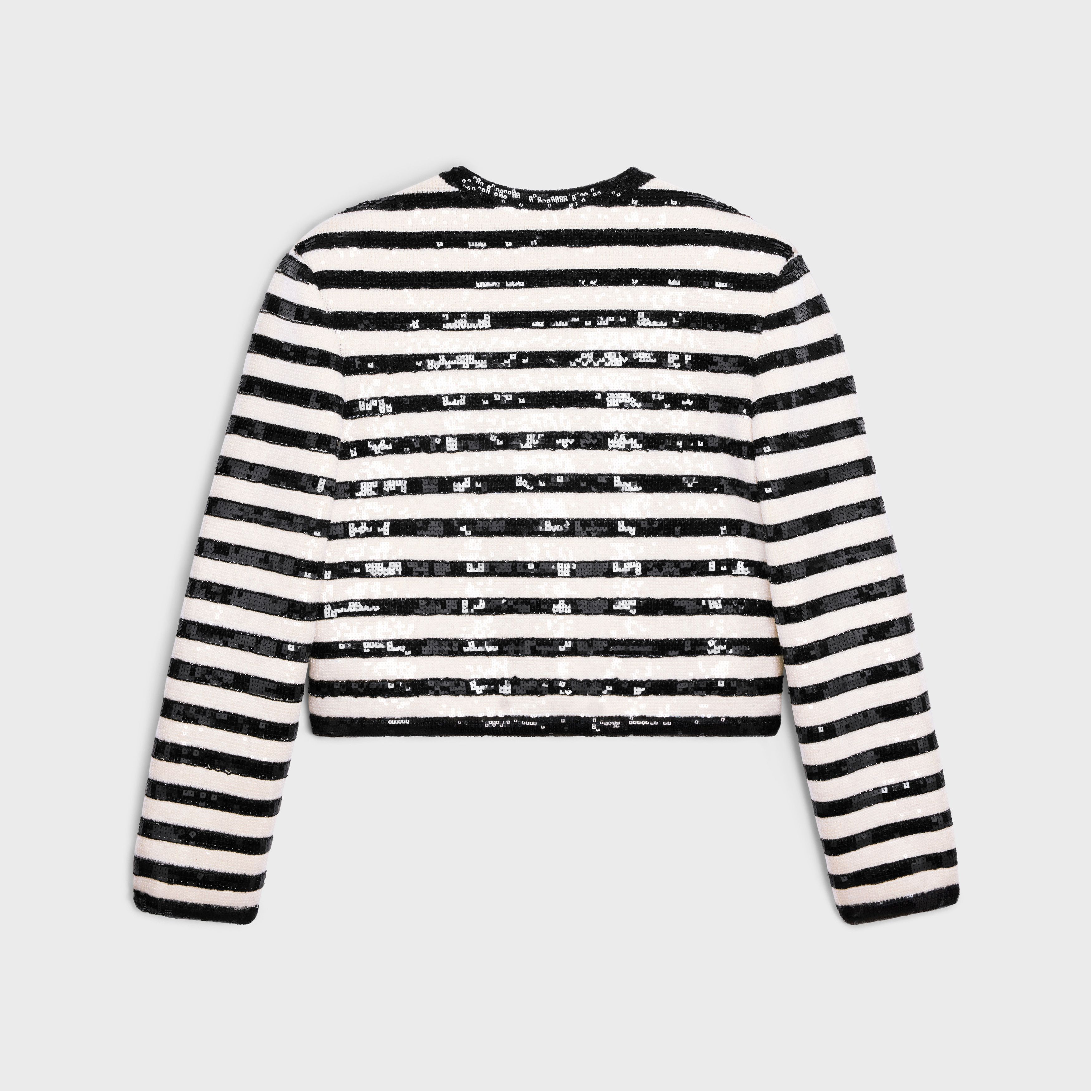 Celine o1bcso1str0725 2AE4P8 Cardigan in Ecru/Black Size XS / US 0-2 / IT 36-38 - 2 Thumbnail