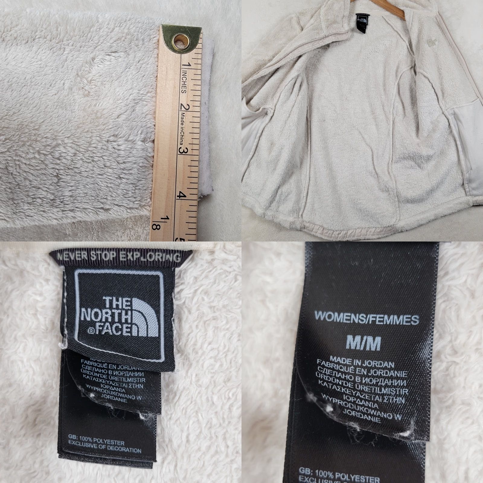 The North Face The North Face Women's Fleece Jacket Liner White Full Zip Mock Neck M Regular Size M / US 6-8 / IT 42-44 - 9 Thumbnail