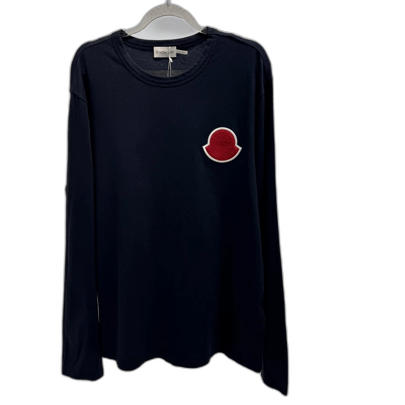 Moncler Moncler Flocked Logo Long Sleeve Shirt Size US L / EU 52-54 / 3 - 1 Thumbnail