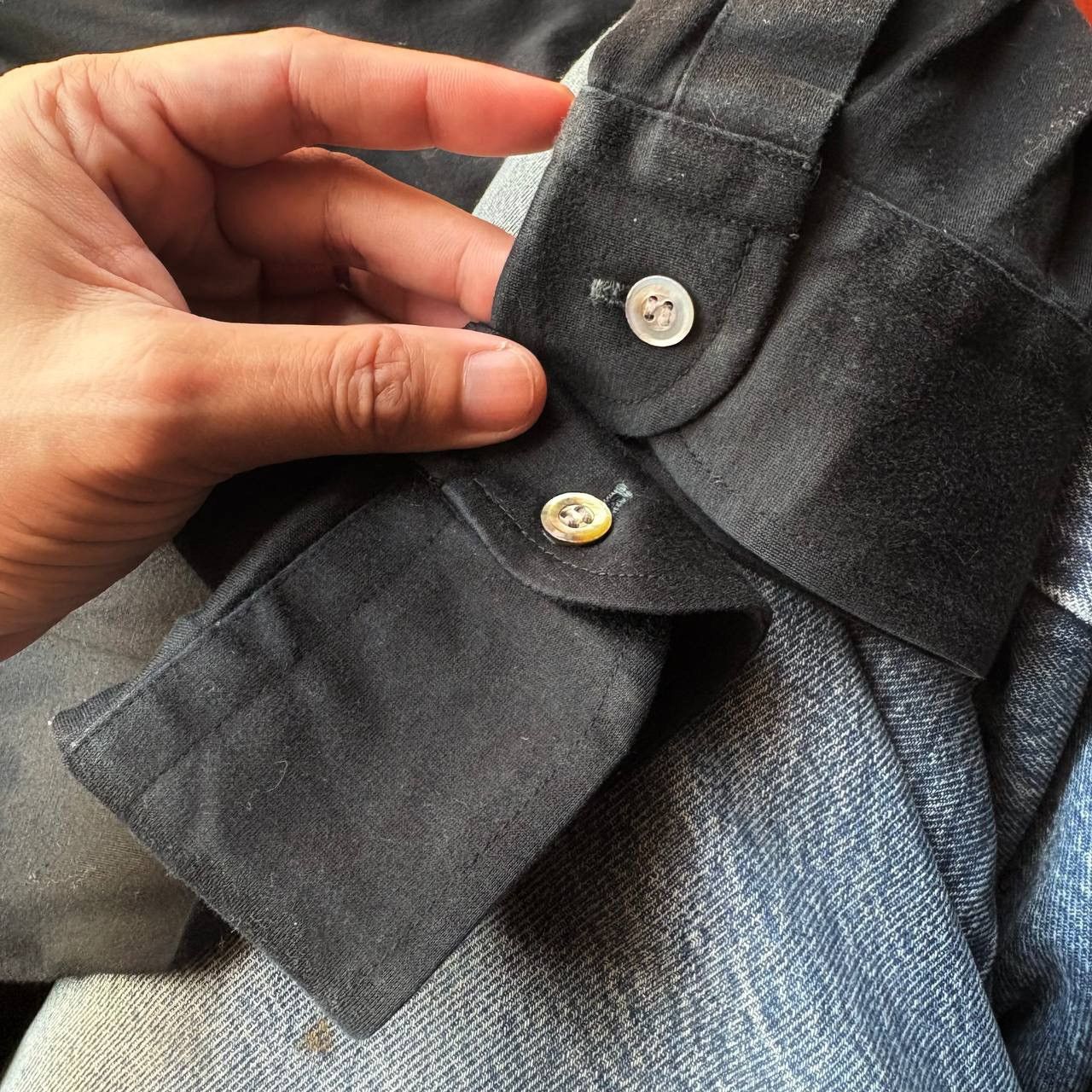Yves Saint Laurent Vintage Yves Saint Laurent Black Double Pocket Collar Tshirt Size US M / EU 48-50 / 2 - 6 Thumbnail