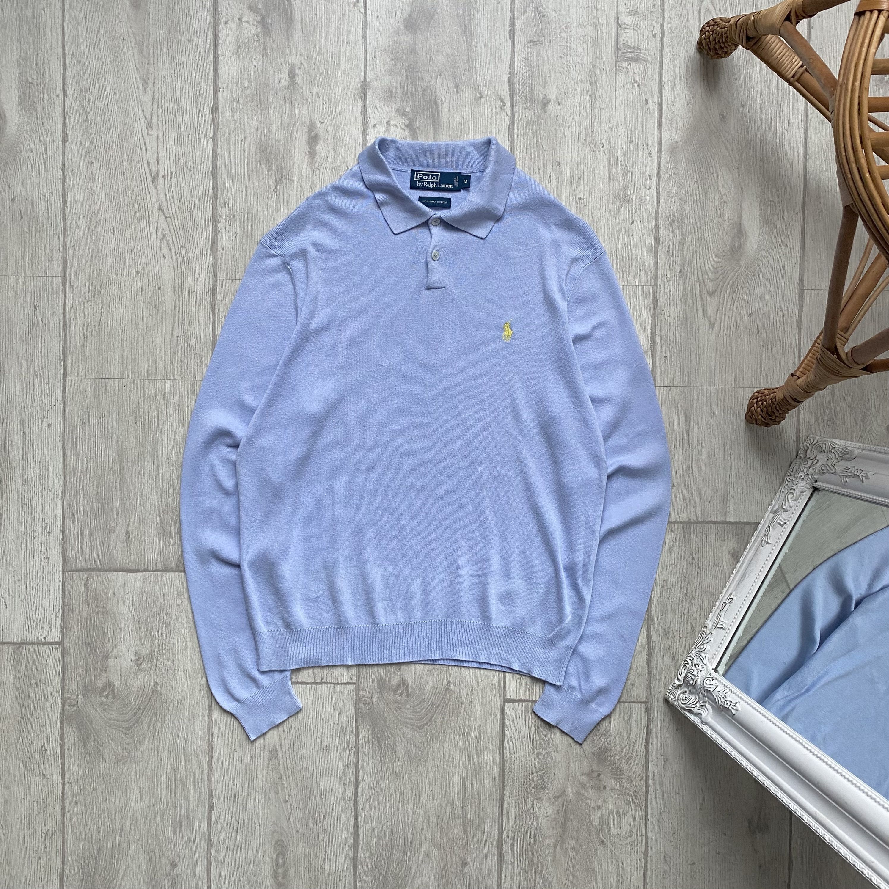 Polo Ralph Lauren 90s Vintage Polo Ralph Lauren Sweater Polo Light Small Logo Size US M / EU 48-50 / 2 - 1 Thumbnail