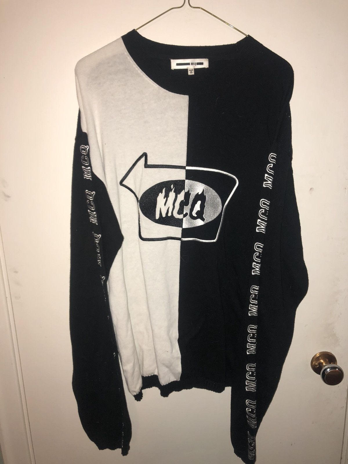image of Alexander Mcqueen x Mcq Truck Stop Knit in Black, Men's (Size Large)