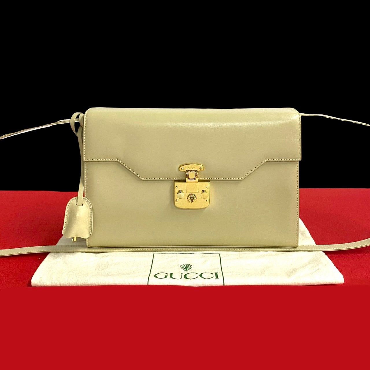 Gucci Shoulder Bag White Leather