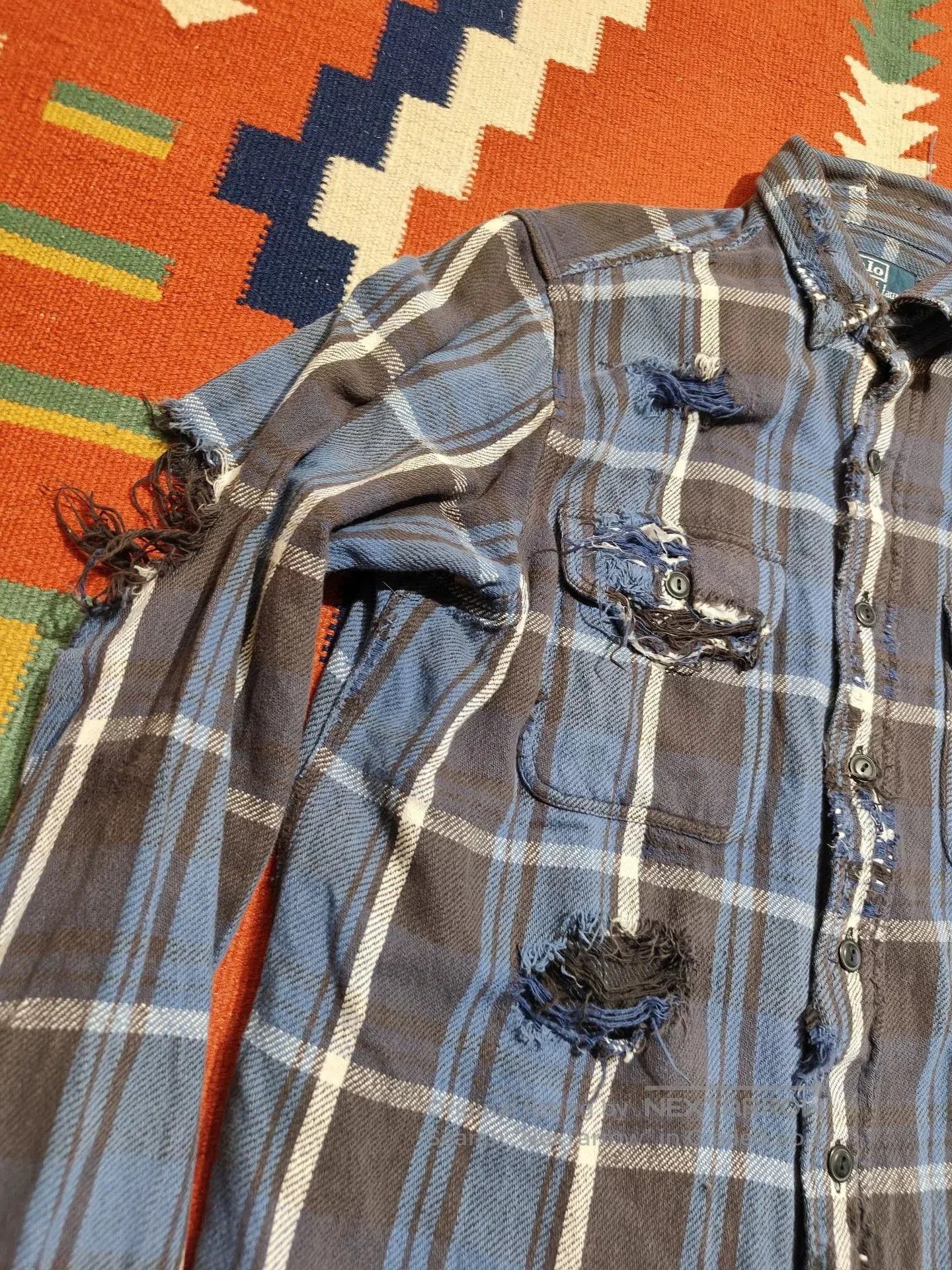 VINNY's Vintage Polo Ralph Lauren Flannel Shirt. Size US M / EU 48-50 / 2 - 3 Thumbnail