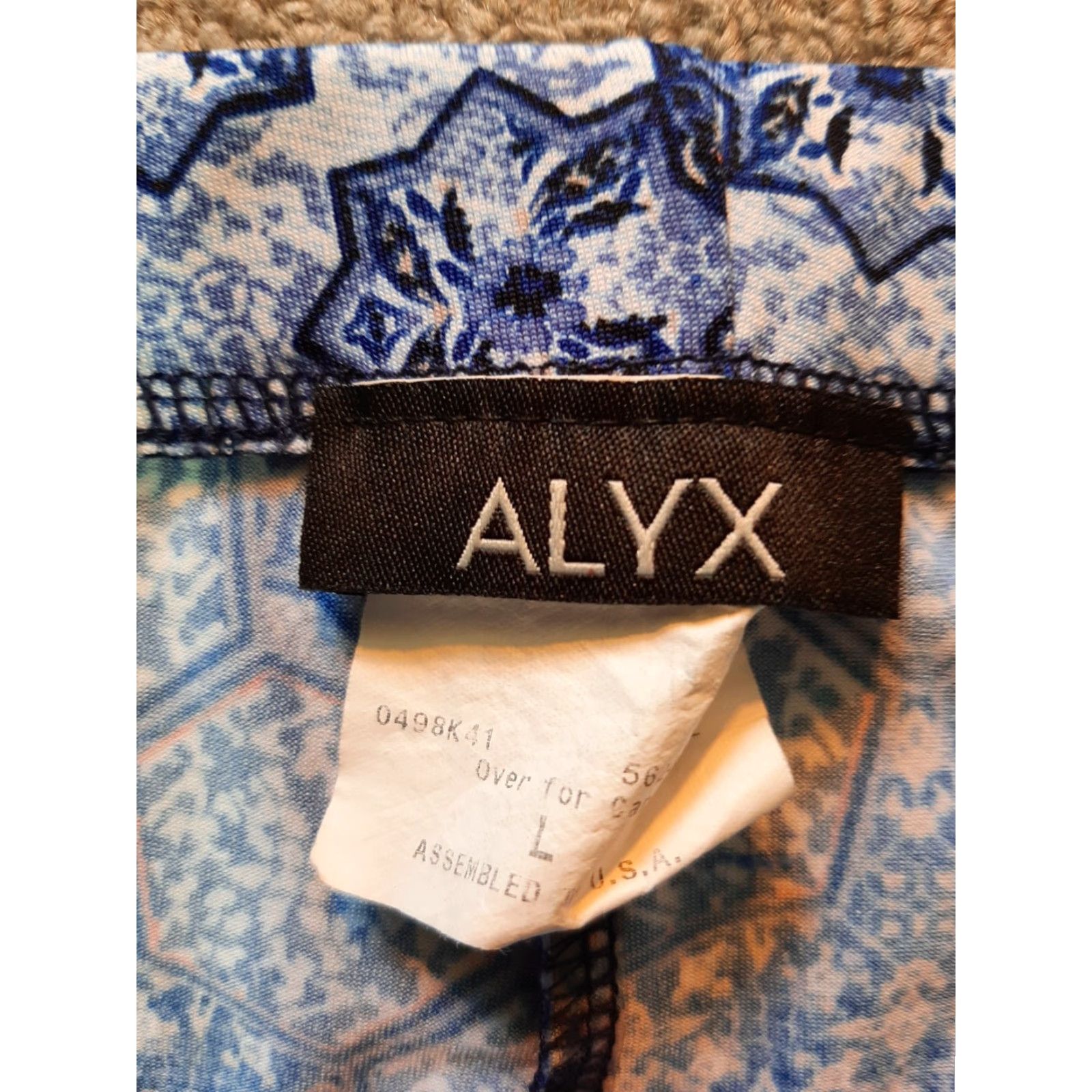Alyx Alyx Pants Womens Large L Blue Herringbone Casual USA Pull-on Regular Front Size 36" / US 14 / IT 50 - 5 Thumbnail