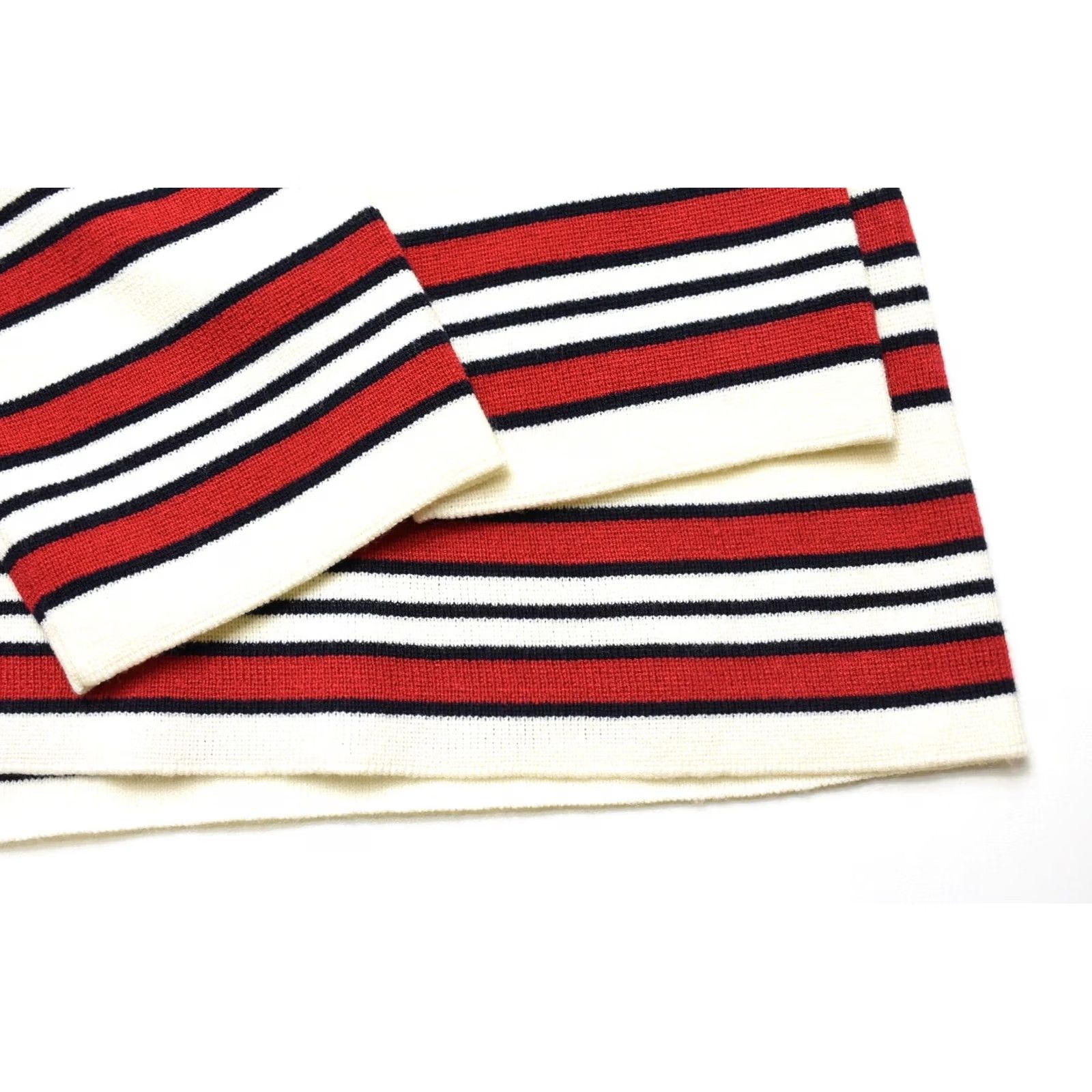 Brooks Brothers BROOKS BROTHERS Red Fleece Jumper Women's MEDIUM Pullover Stripe Deep V-Neck Size M / US 6-8 / IT 42-44 - 5 Thumbnail