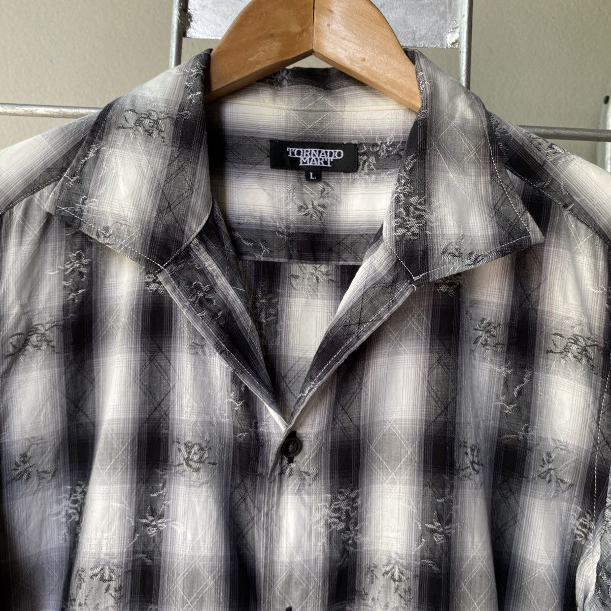 Tornado Mart TORNADO MART Black & White Ombre Plaid Shirt Size US L / EU 52-54 / 3 - 8 Thumbnail