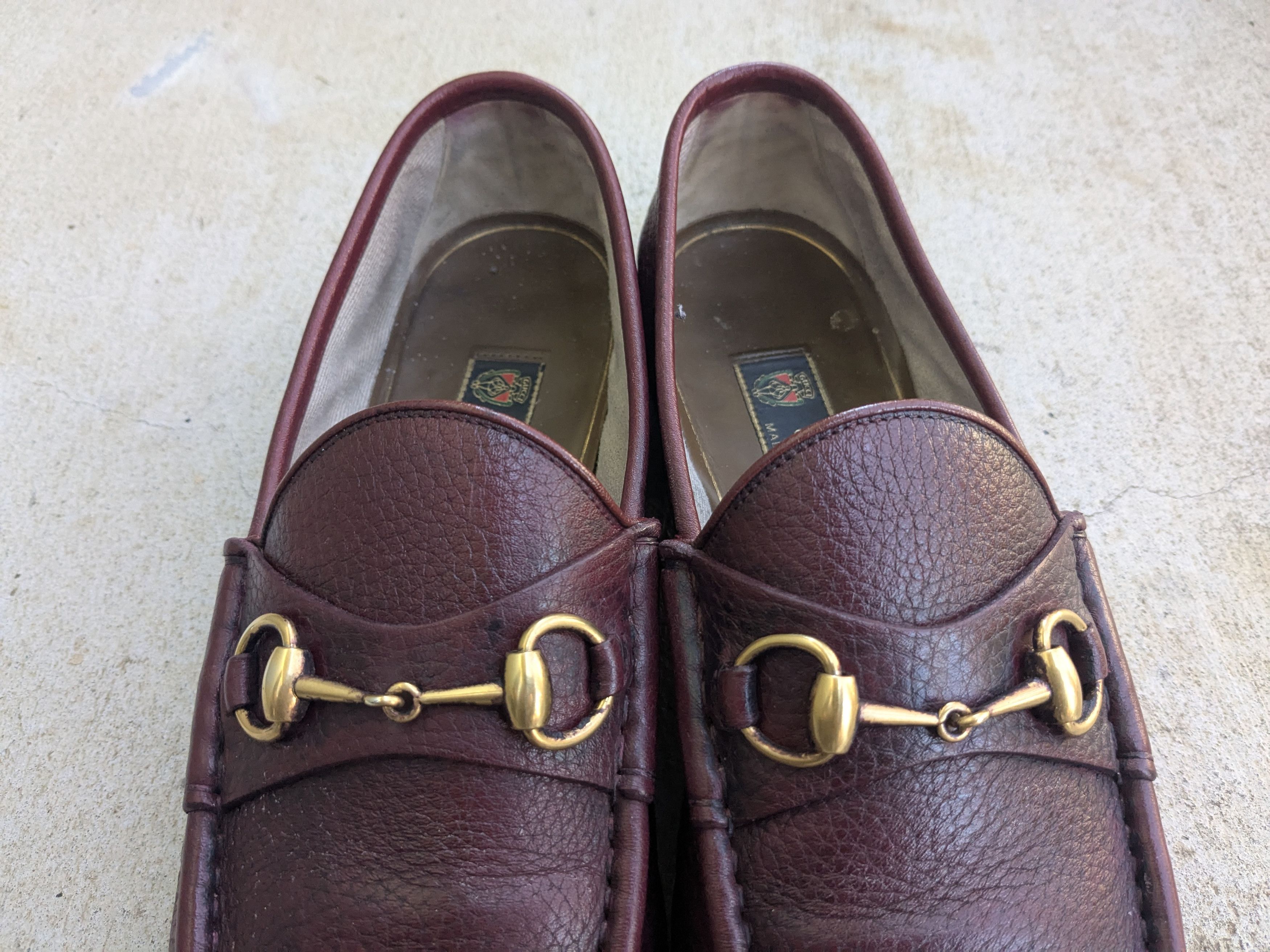 Gucci Gucci Horsebit Loafers Burgundy Leather 10.5 Snaffle Gold Size US 10.5 / EU 43-44 - 6 Thumbnail
