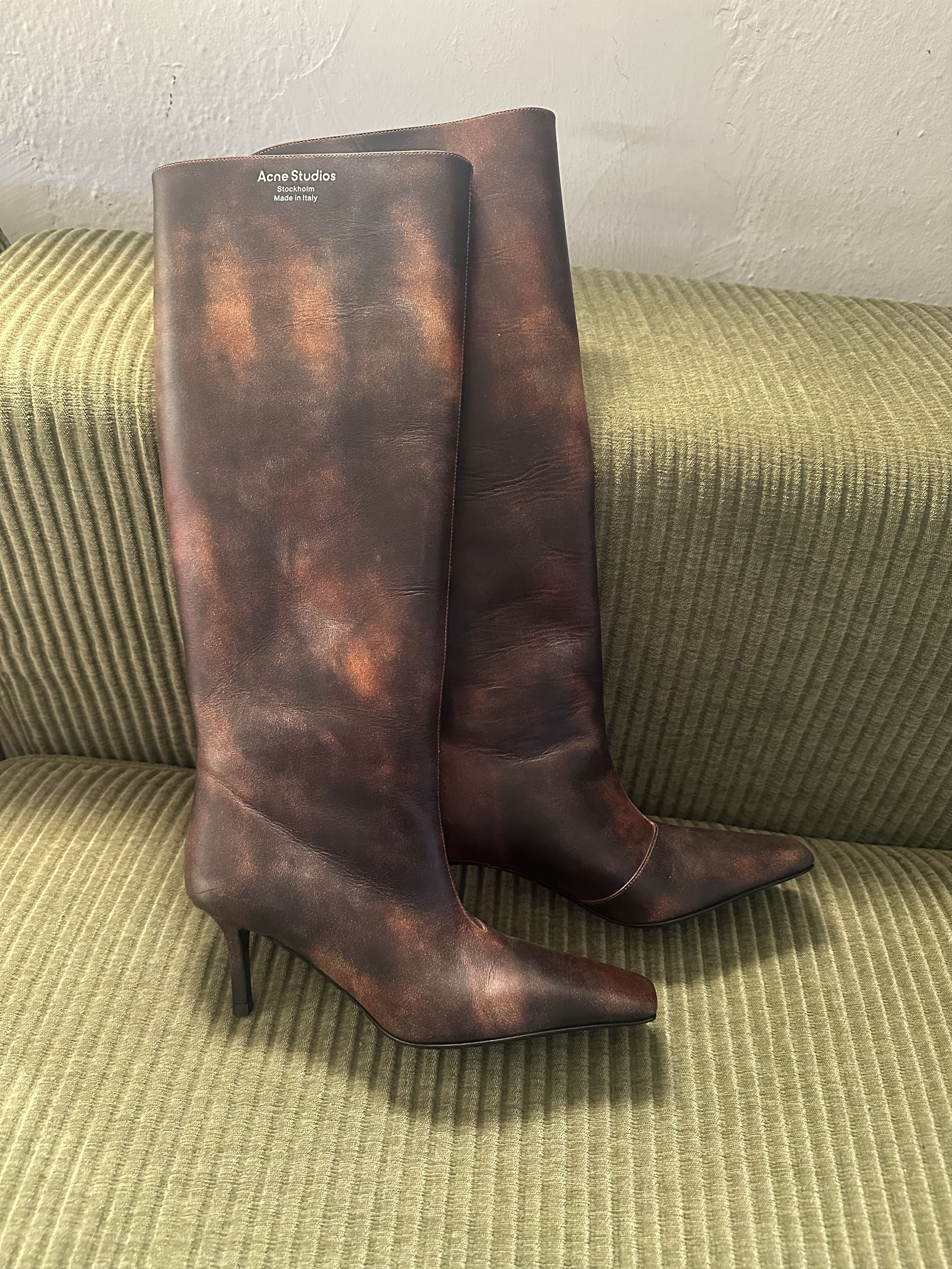 Acne Studios Brown multi heeled boots Size US 5.5 / IT 35.5 - 5 Thumbnail