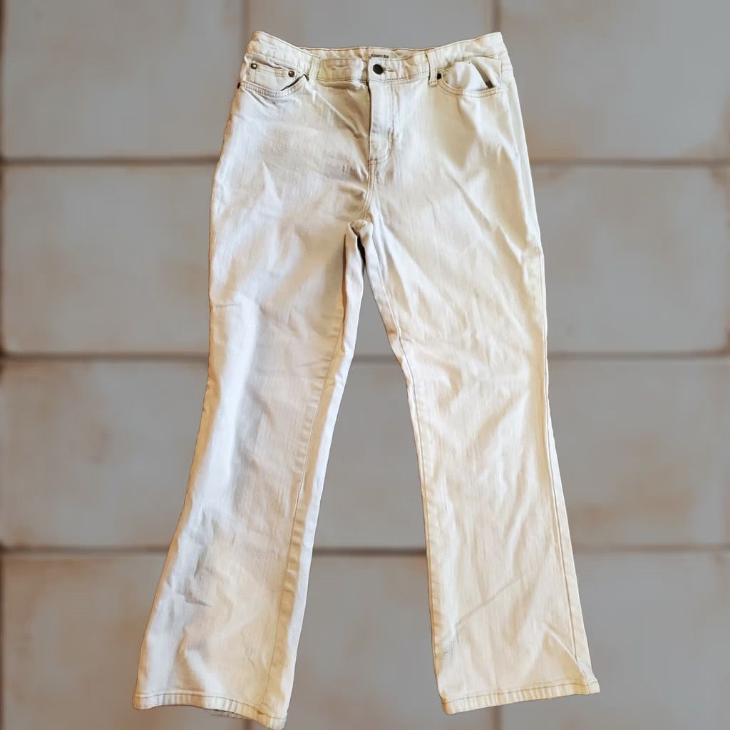 Vintage St Johns Bay Jeans Women's White Size 12 Stretchboot Size 34" / US 12 / IT 48 - 1 Thumbnail