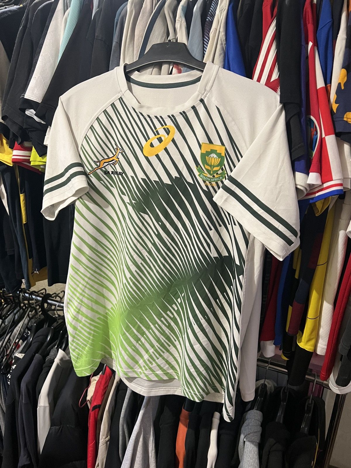 Asics × Vintage 2016/2017 ASICS SOUTH AFRICA THIRD RUGBY SHIRT AOP THIRD Size US M / EU 48-50 / 2 - 1 Thumbnail