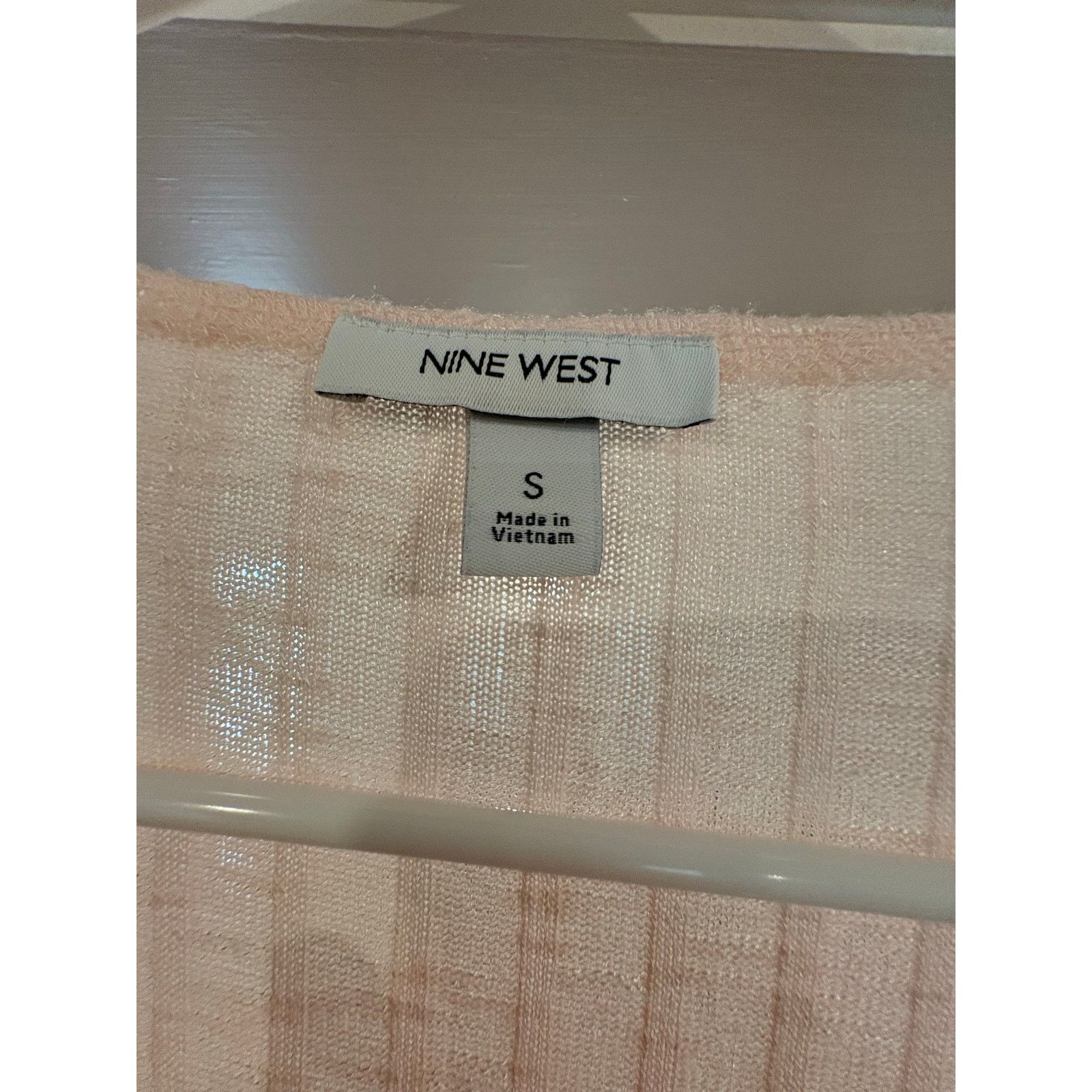 Nine West Nine West Light Pink Ribbed Cardigan Women’s Size Small Size S / US 4 / IT 40 - 3 Thumbnail