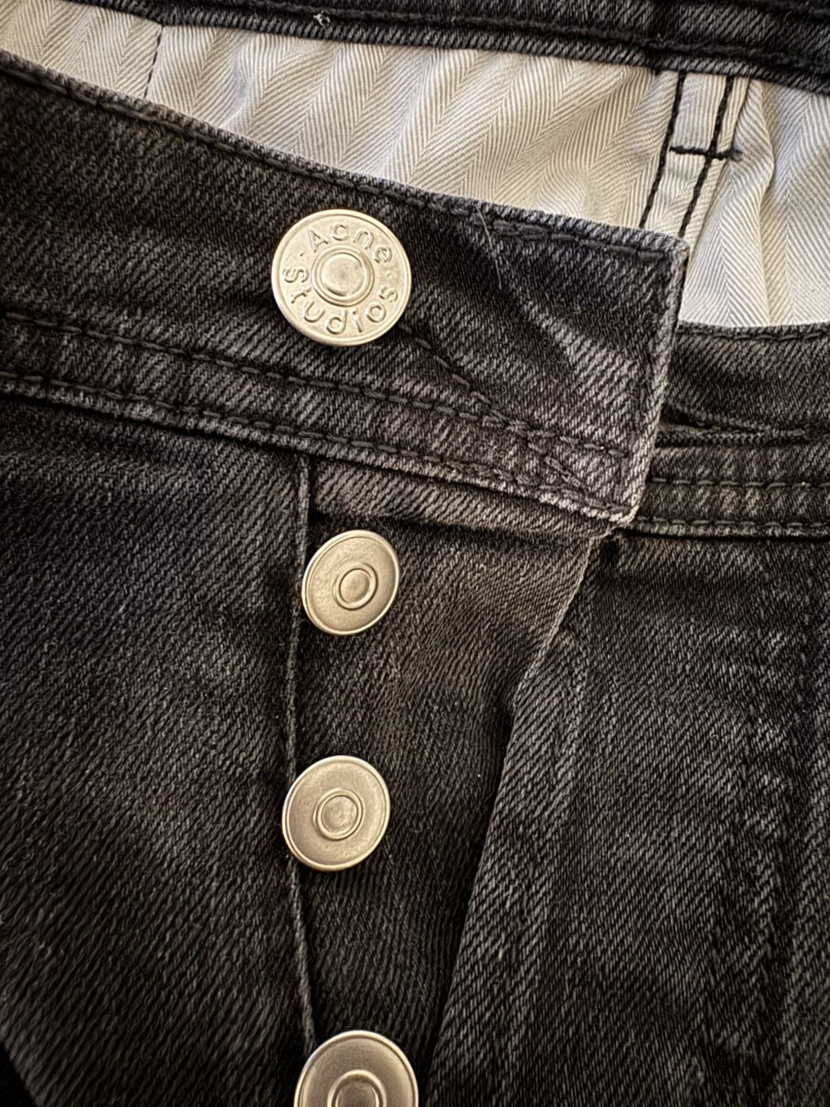 Acne Studios Acne Studios Black Slim-River Fit Jeans (Used Black) Size US 32 / EU 48 - 6 Thumbnail